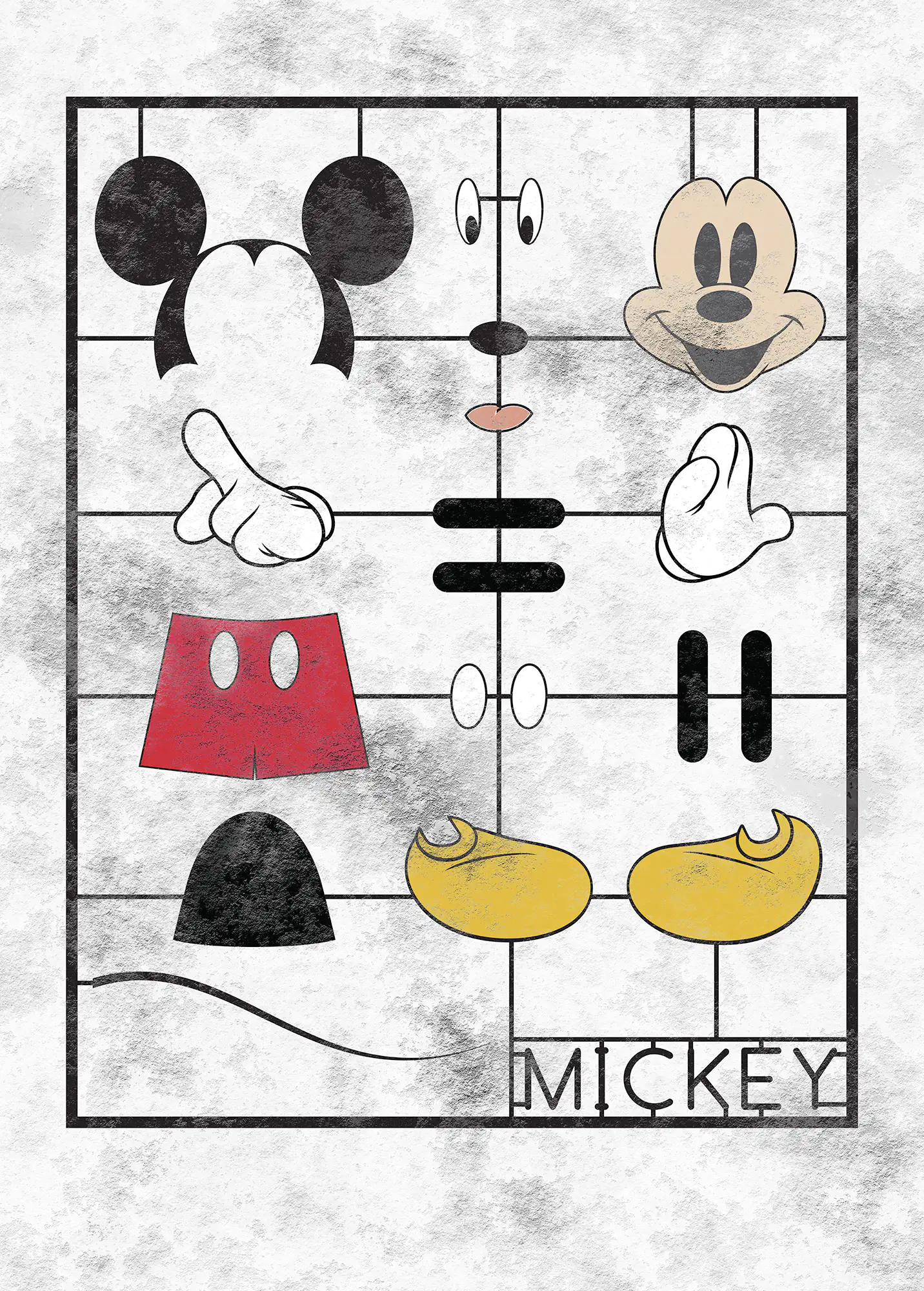 Komar Vlies Fototapete Mickey Kit 200 x 280 cm 