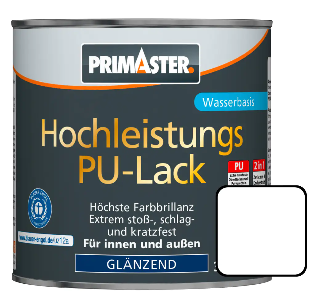 Primaster PU-Lack RAL 9010 125 ml weiß glänzend