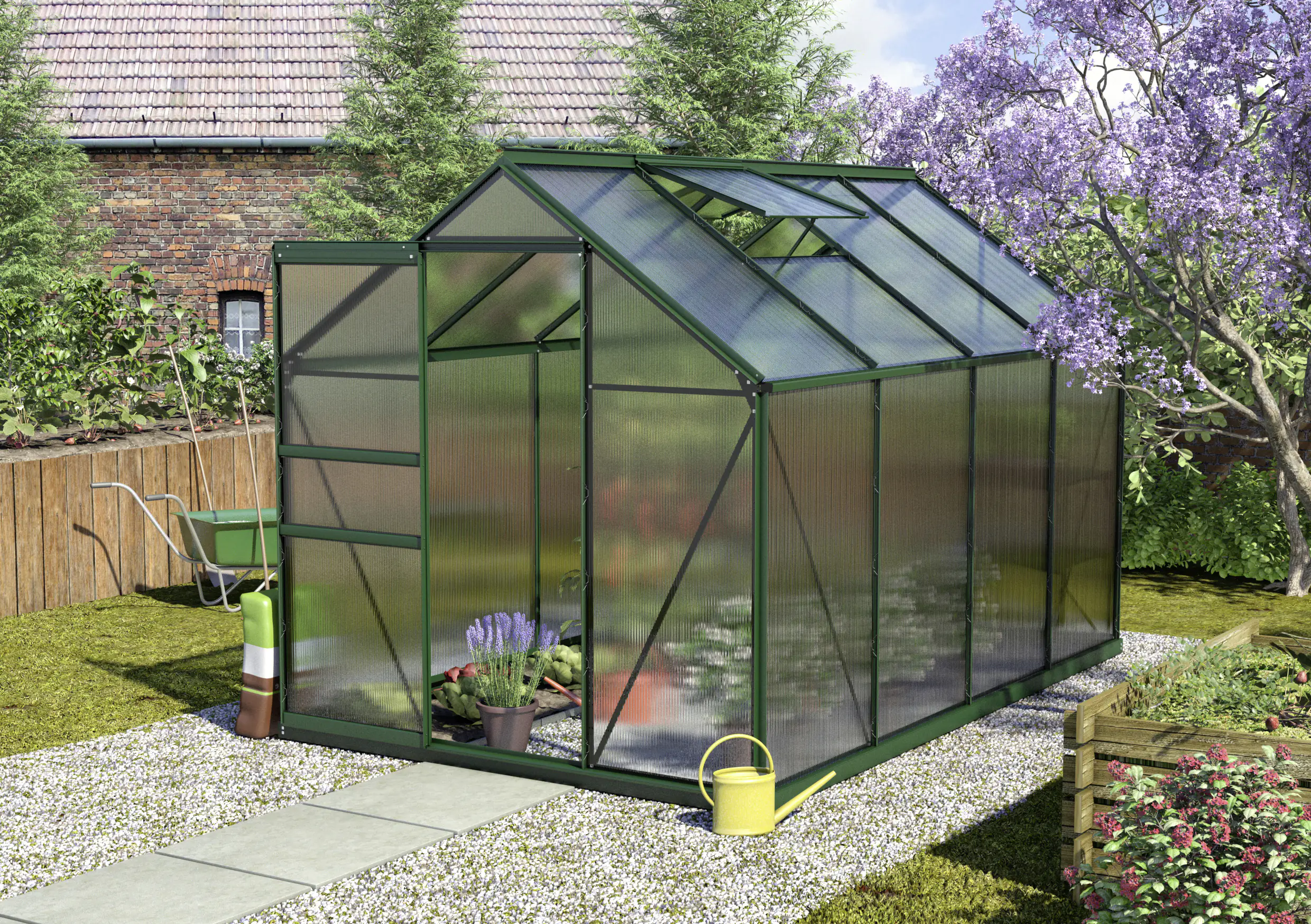 Vitavia Gewächshaus Calypso 5800 192 x 302 cm 4 mm Hohlkammerplatten Vitavia Gewächshaus Calypso 5800 192 x 302 cm 4 mm Hohlkammerplatten