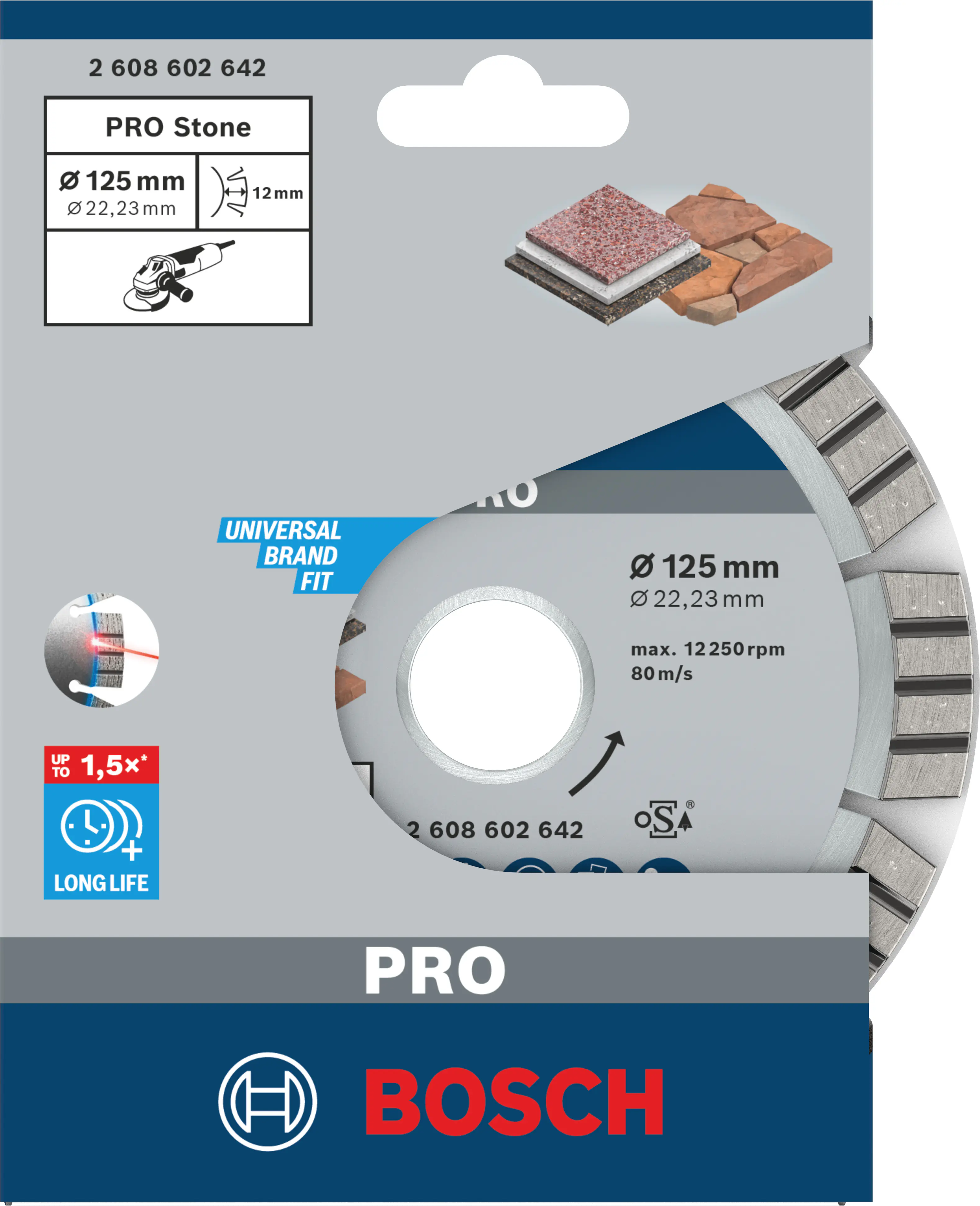 Bosch PRO Multi Material Diamanttrennscheibe, 125 x 22,23 x 2,2  mm Bosch PRO Multi Material Diamanttrennscheibe, 125 x 22,23 x 2,2  mm