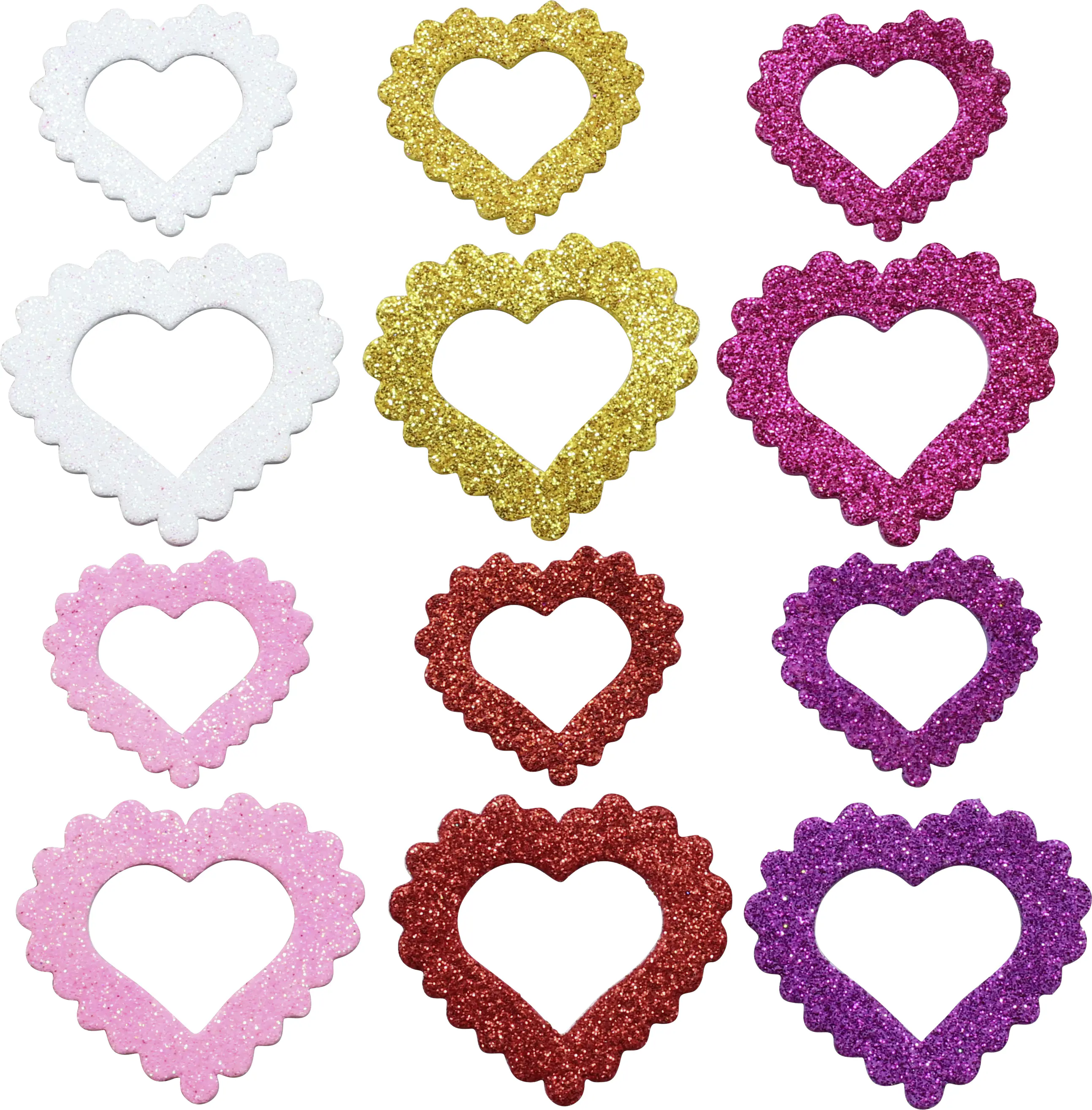 Glorex Moosgummi Sticker Herzen selbstklebend , 72 Stück