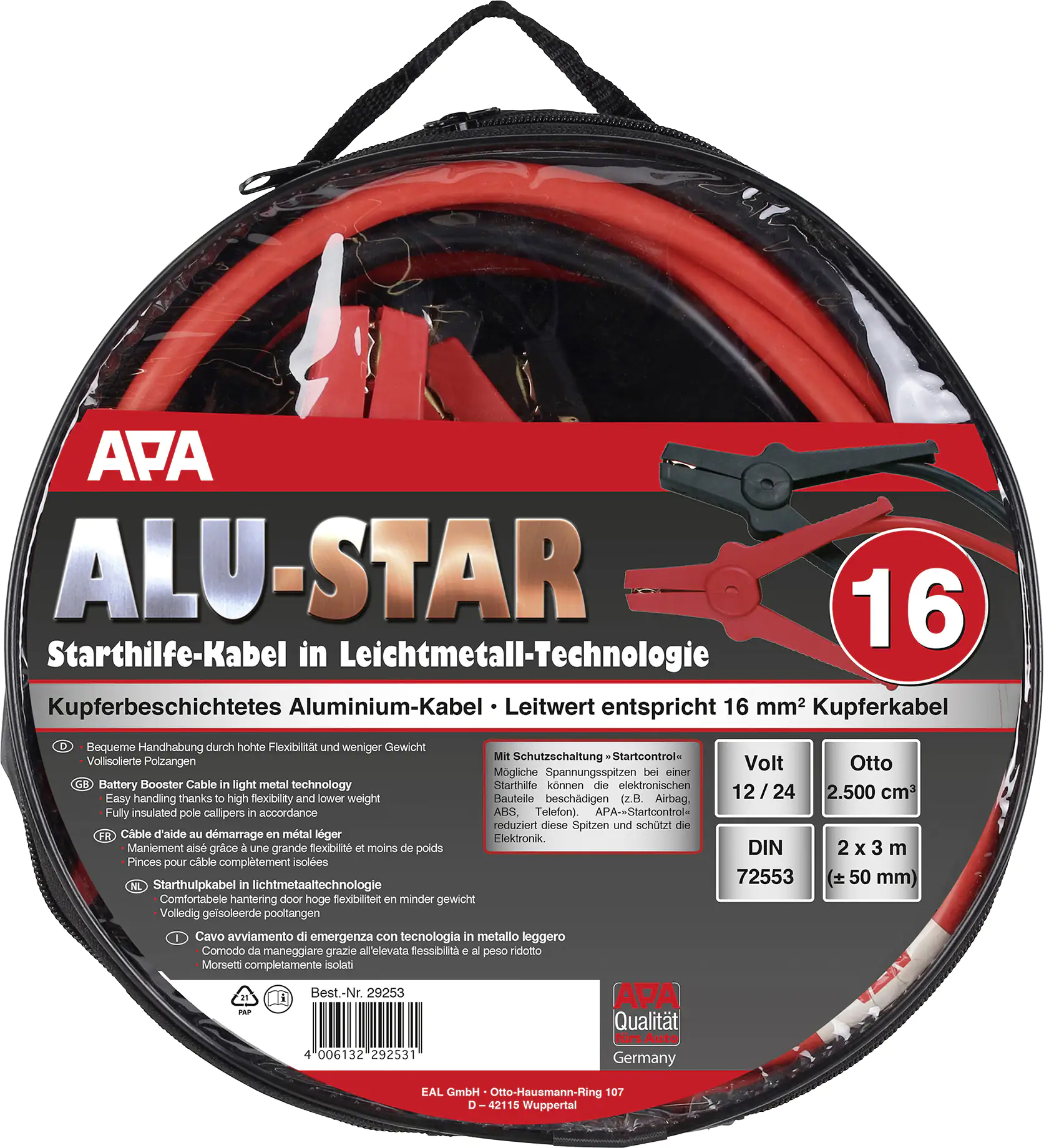 APA Starthilfekabel Alu-Star Startcontrol 16 mm²