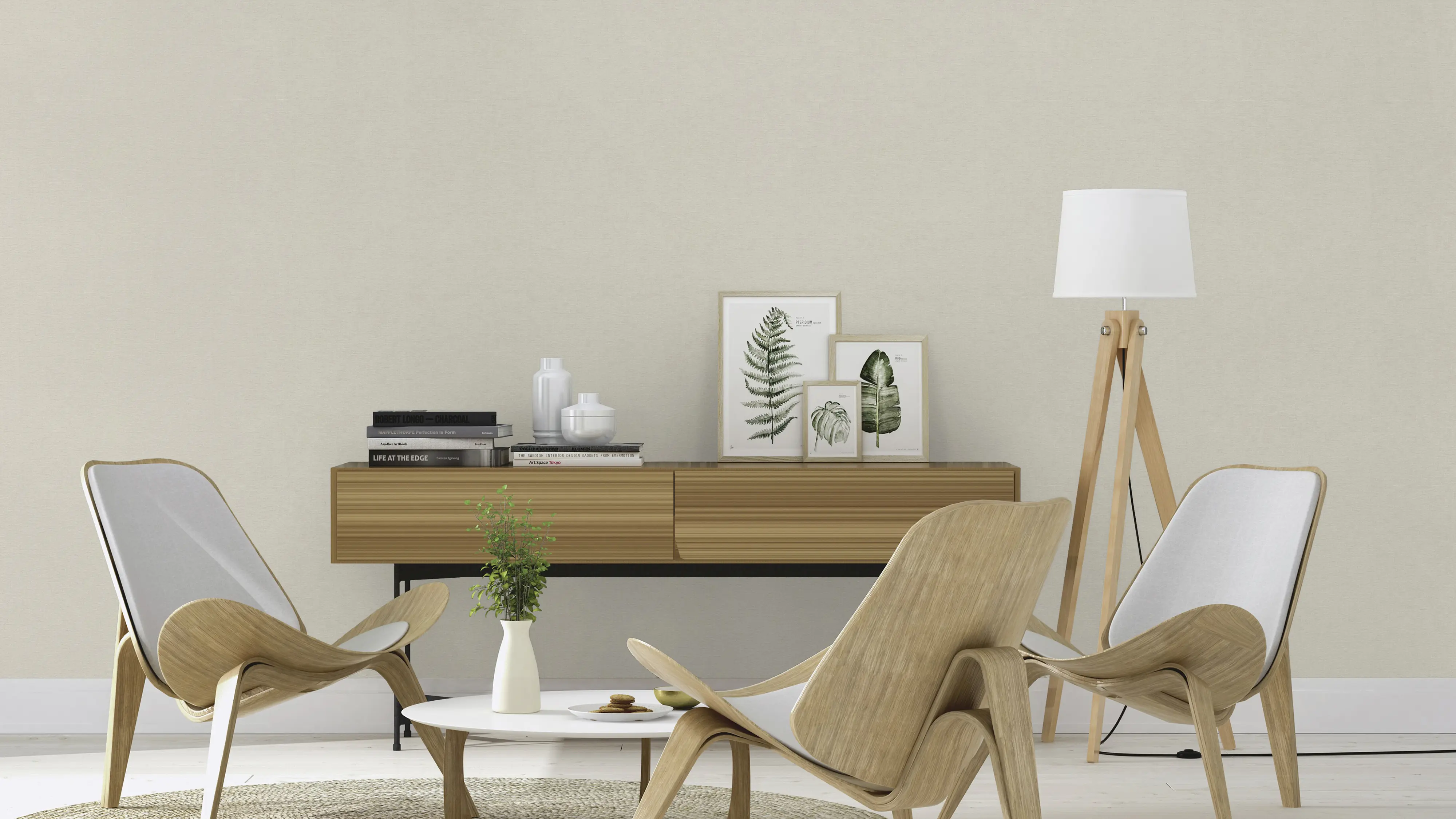 Rasch Vliestapete 448634 Florentine uni beige 10,05 x 0,53 m