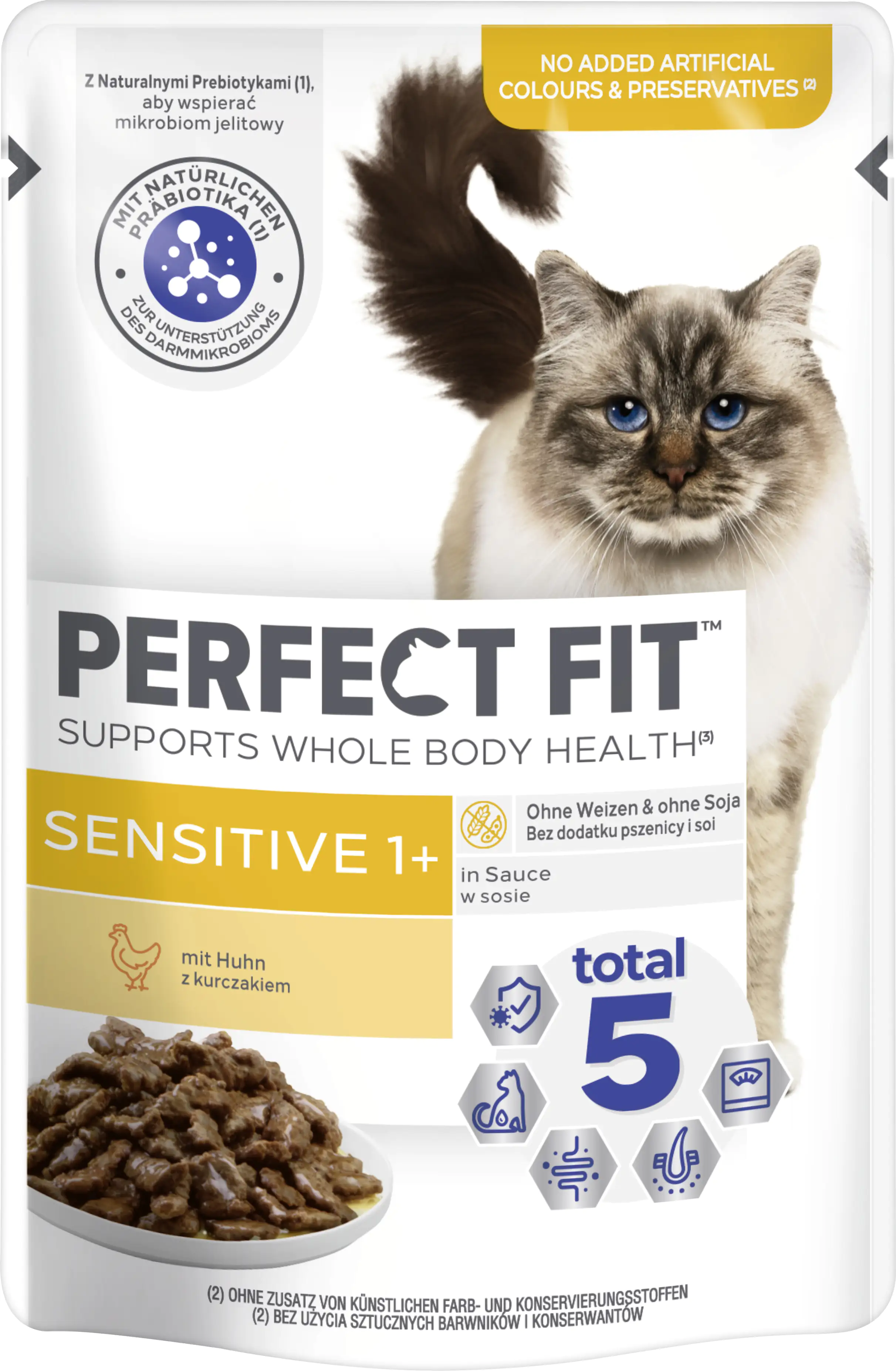 Perfect Fit Katzenfutter Sensitive mit Huhn Portionsbeutel à 85 g