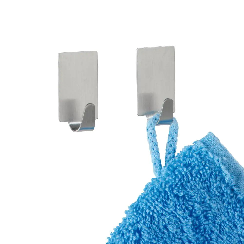 Wenko Rechteckhaken Edelstahl matt, chrom, 4er-Set