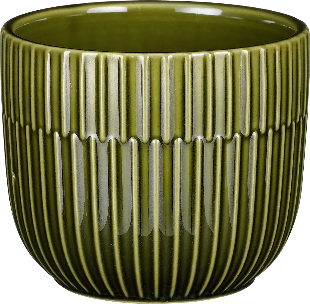 Mica Übertopf Sara  Ø 11 x 9 cm dunkelgrün glaze