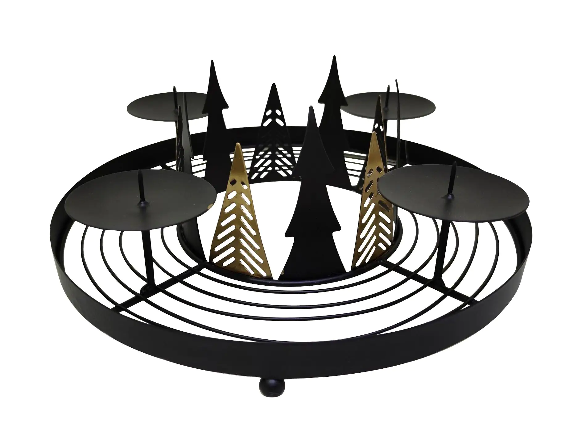 TrendLine Adventskranz aus Metall Ø 30 cm x 11 cm