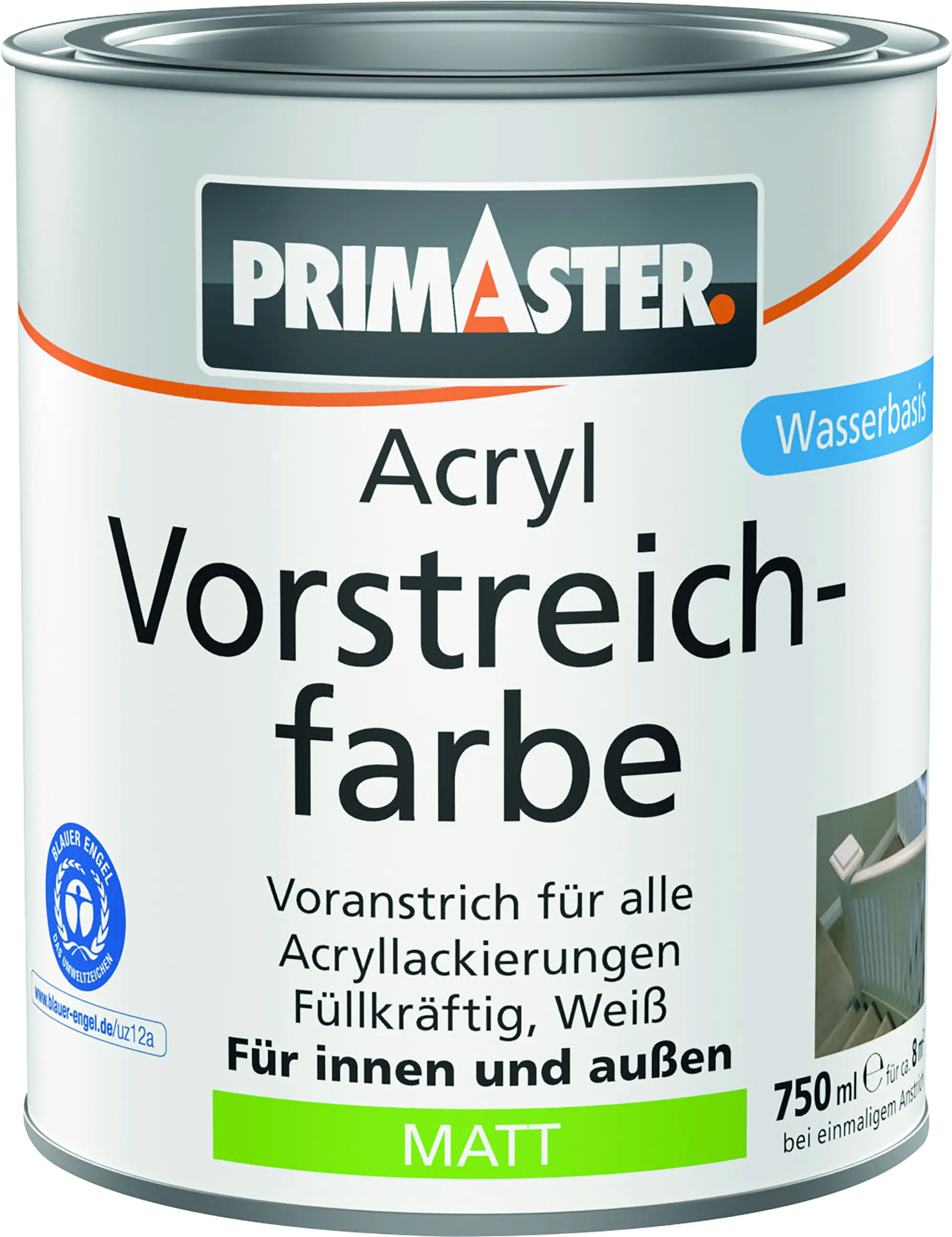 Primaster Acryl Vorstreichfarbe 750 ml weiß Primaster Acryl Vorstreichfarbe 750 ml weiß