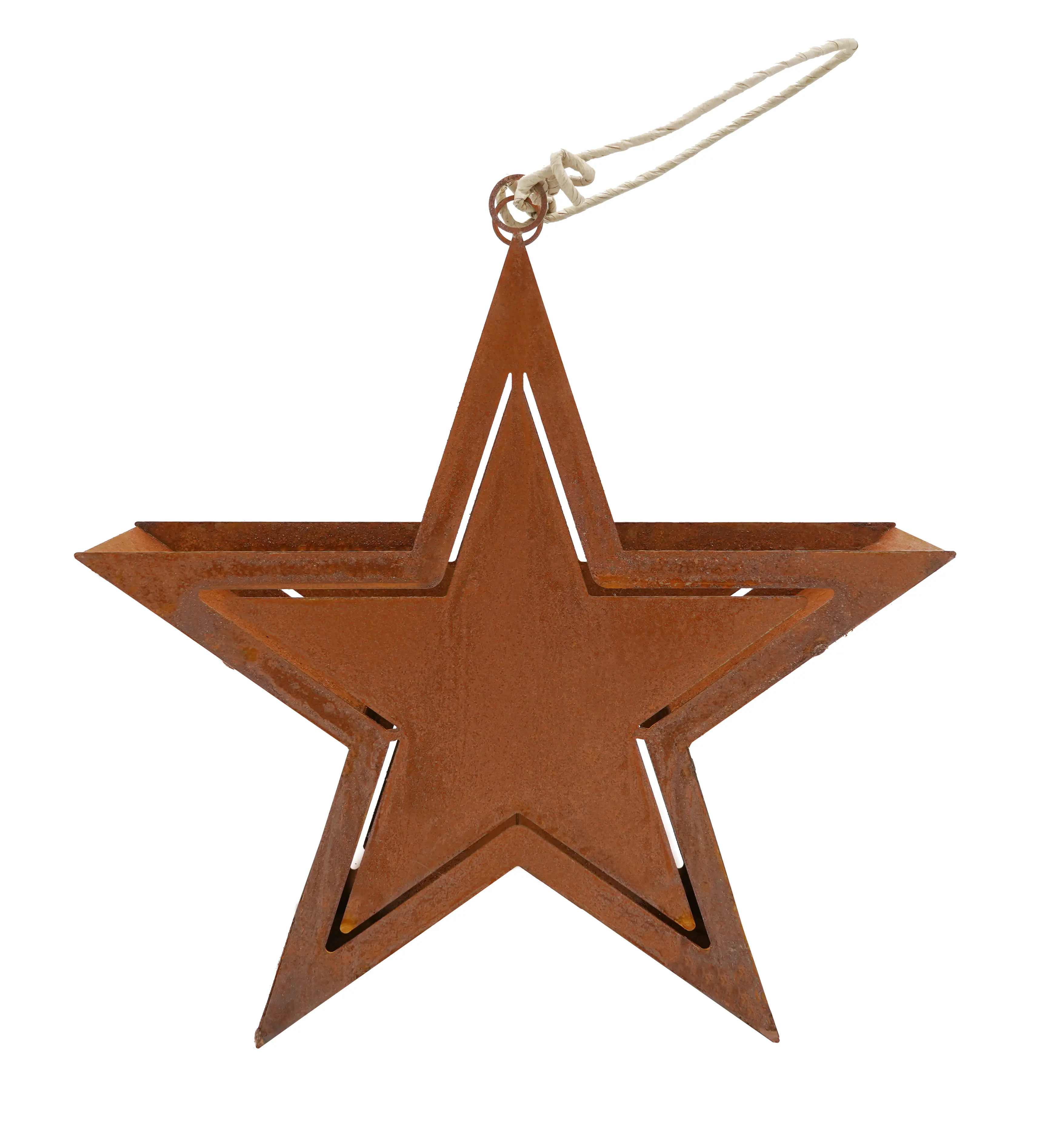 Badeko Deko Stern 30 cm rostbraun