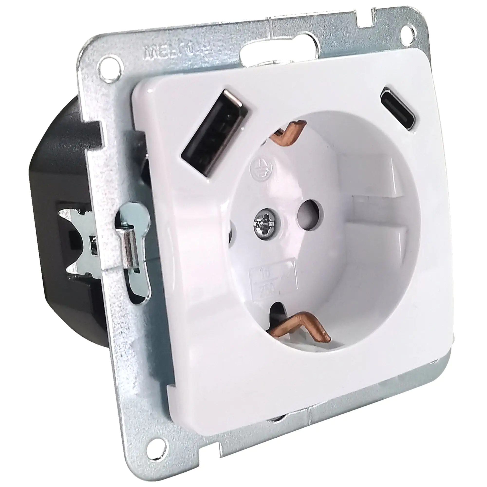 Unitec Steckdose mit USB A & C Monaco ultraweiß Unitec Steckdose mit USB A & C Monaco ultraweiß