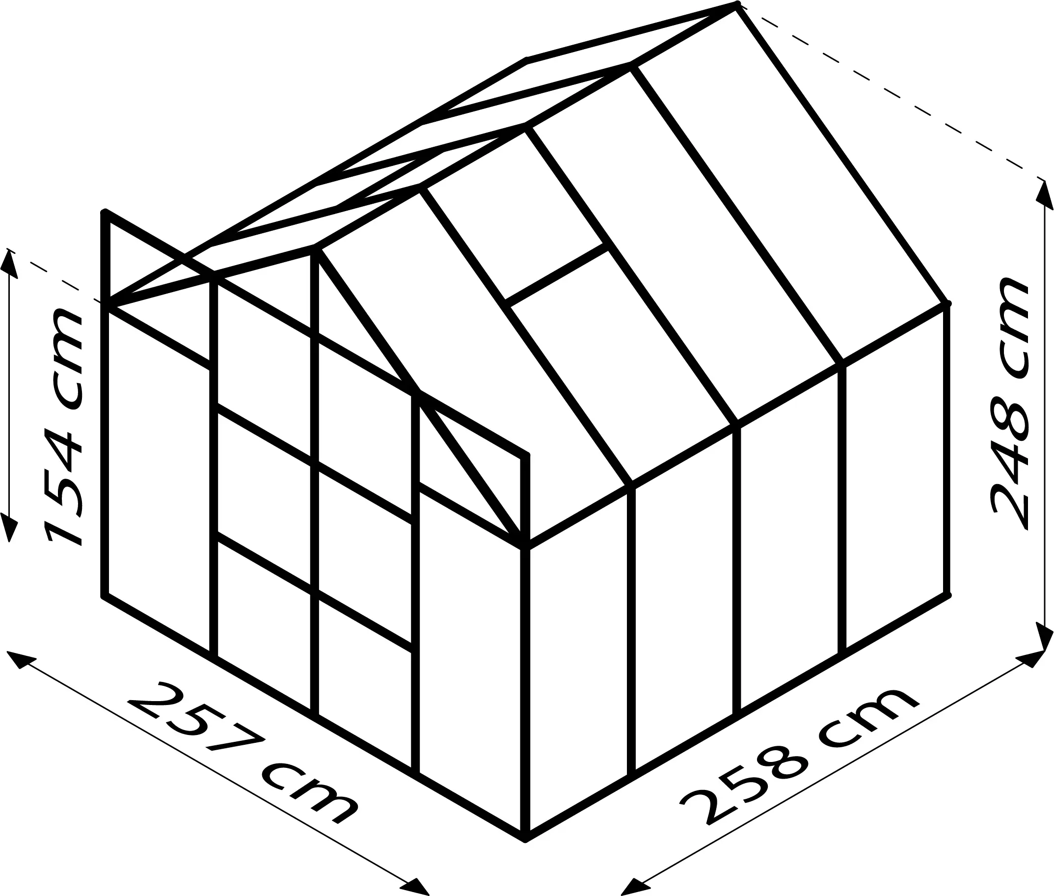 Vitavia Gewächshaus Uranus 6700 254 x 254 cm 6 mm Hohlkammerplatten