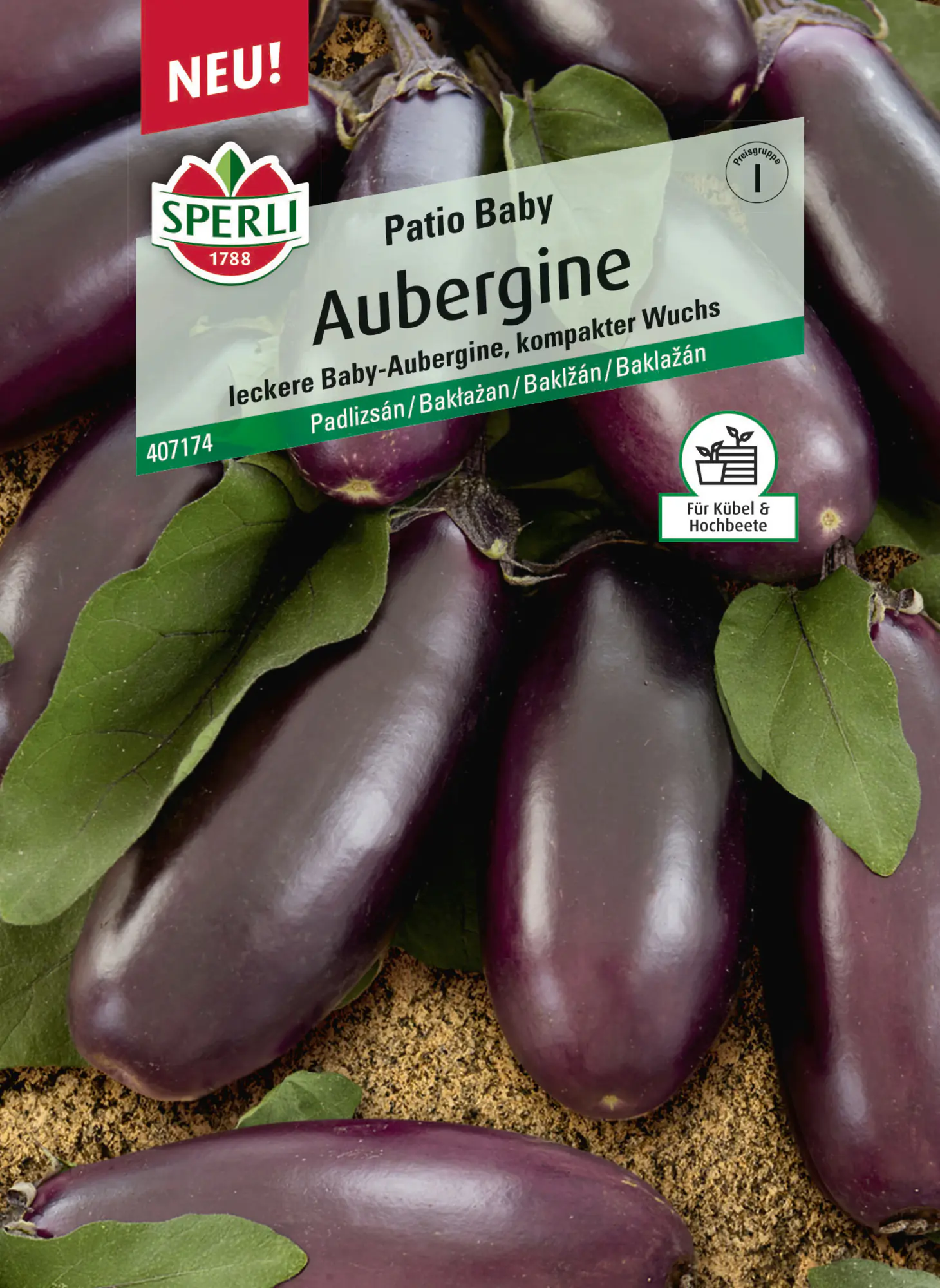Sperli Saatgut Aubergine Patio Baby F1 für ca. 4 Pflanzen