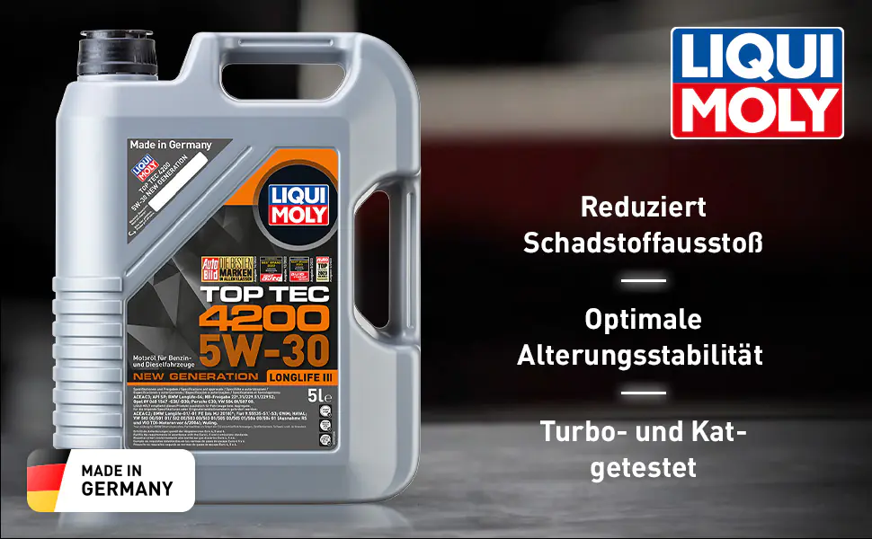 Liqui Moly Motoröl Top Tec 4200 SAE 5W-30 Longlife III 5 L Liqui Moly Motoröl Top Tec 4200 SAE 5W-30 Longlife III 5 L