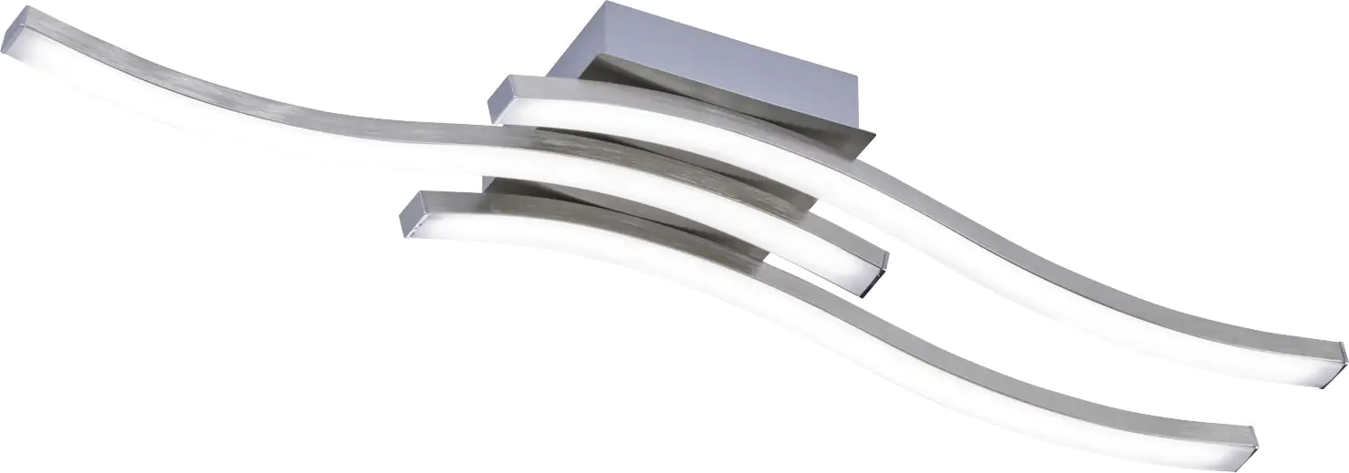 Reality Leuchten LED Deckenleuchte Route 3-flg., nickel matt