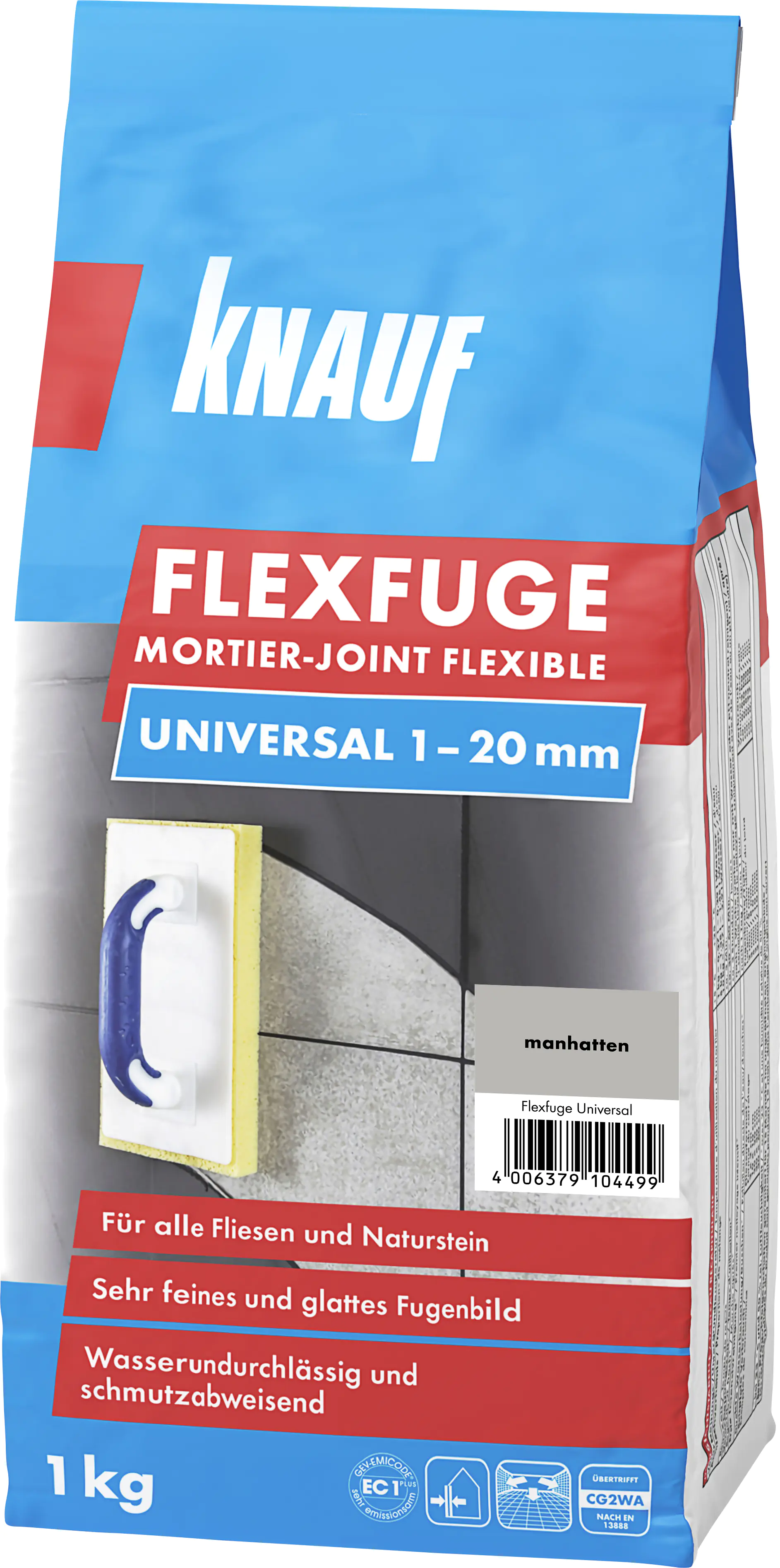 Knauf Fugenmörtel Flexfuge Universal 1 - 20 mm manhattan 1 kg