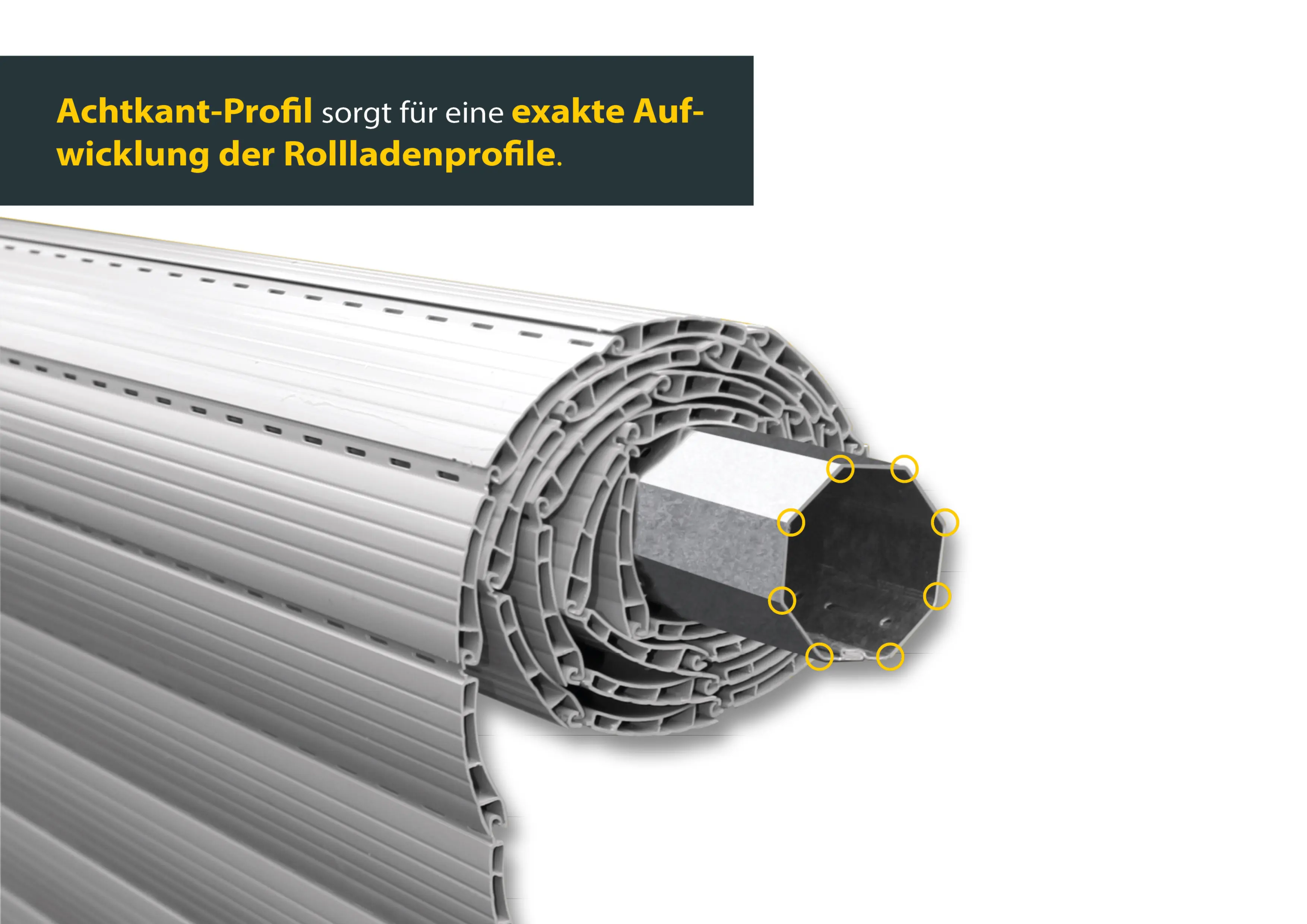 Schellenberg Rolladenwelle Maxi, 6 x 100 cm Achtkantige Stahlrohrwelle