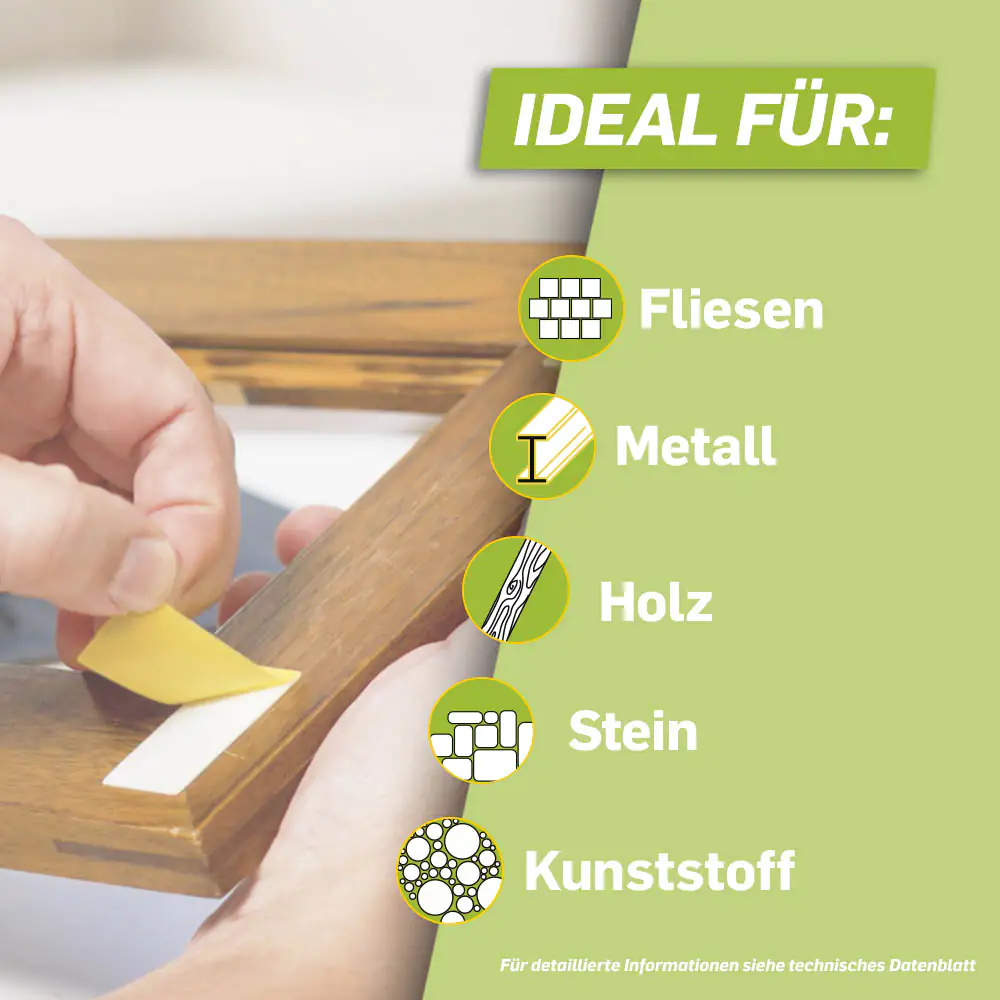 Pattex Kleben statt Bohren Klebe-Strips 10 Klebestreifen je 20 x 40mm, weiß