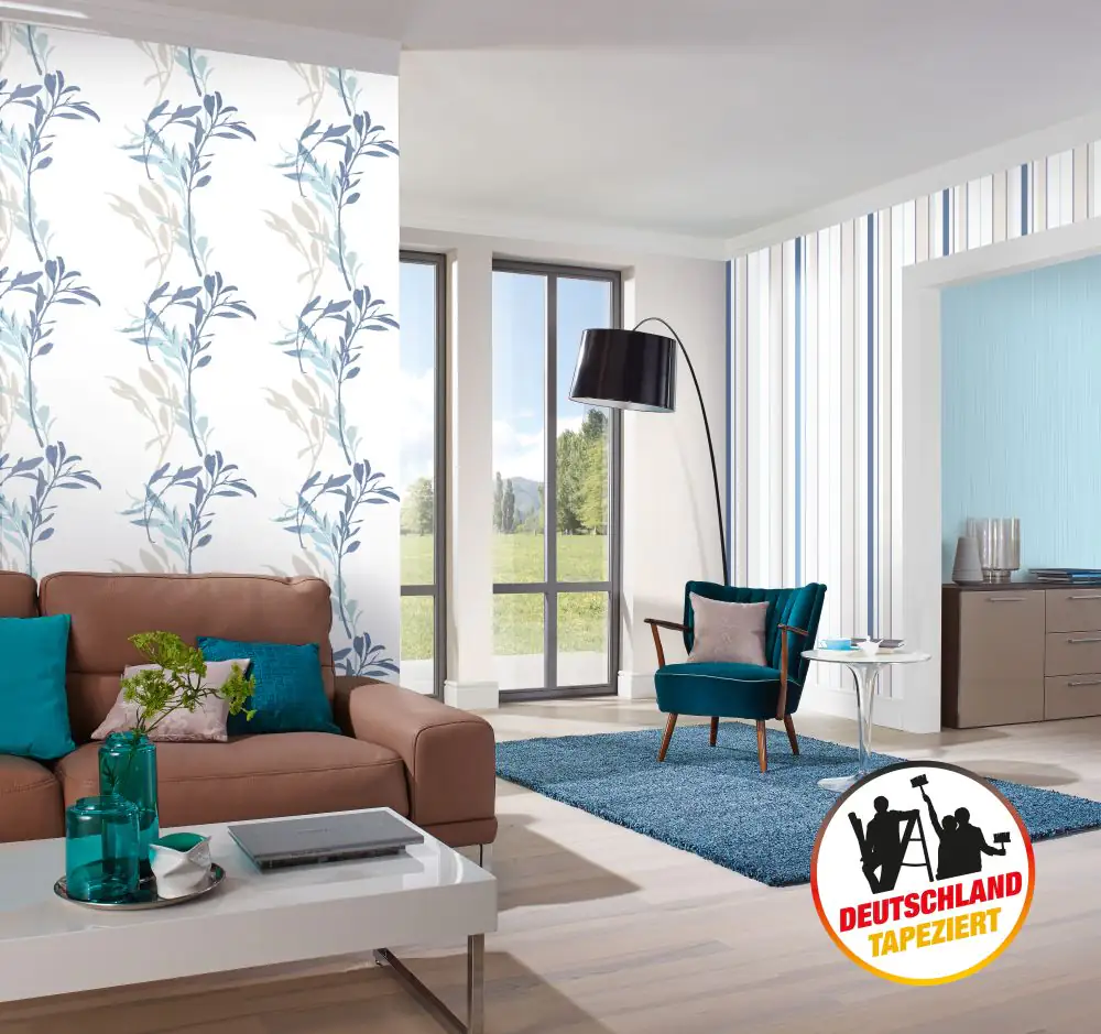 Erismann Vliestapete 10138-08 floral blau 10,05 x 0,53 m