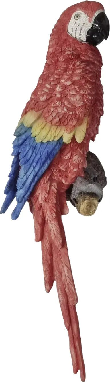 Dekofigur Papagei 39 x 11 cm rot bunt