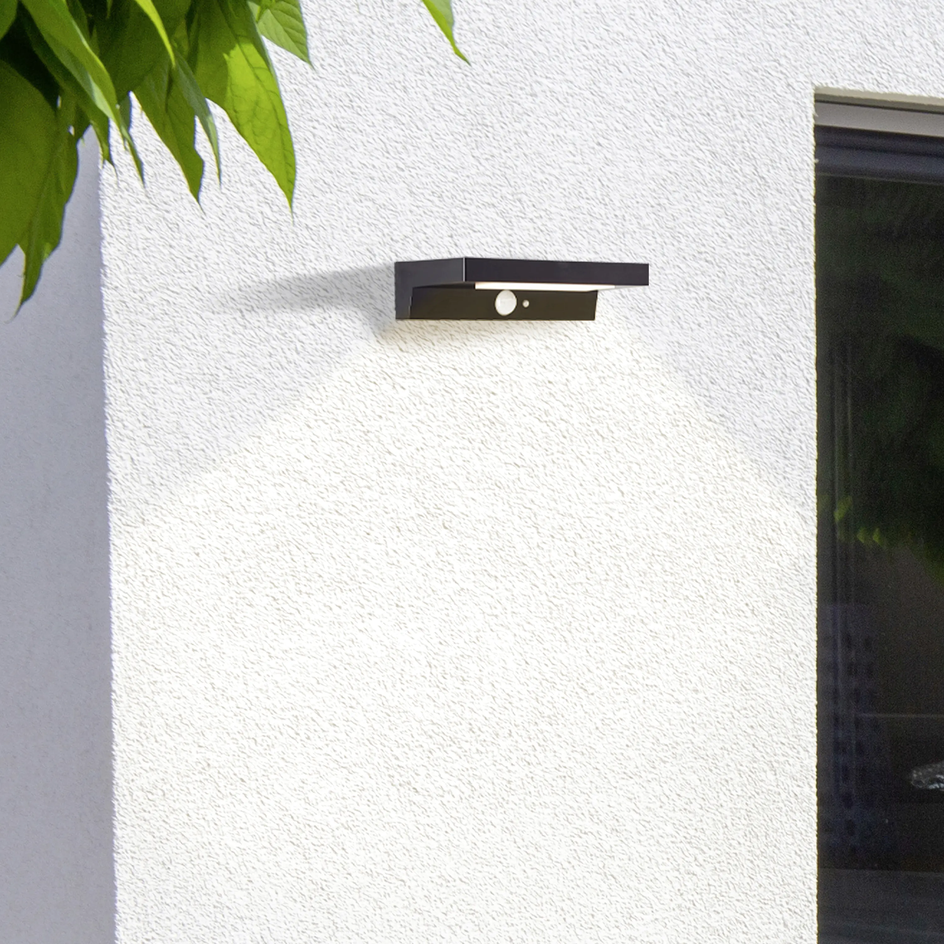 Brilliant Solar-Außenwandleuchte Barker 3W neutralweiß Bewegungsmelder