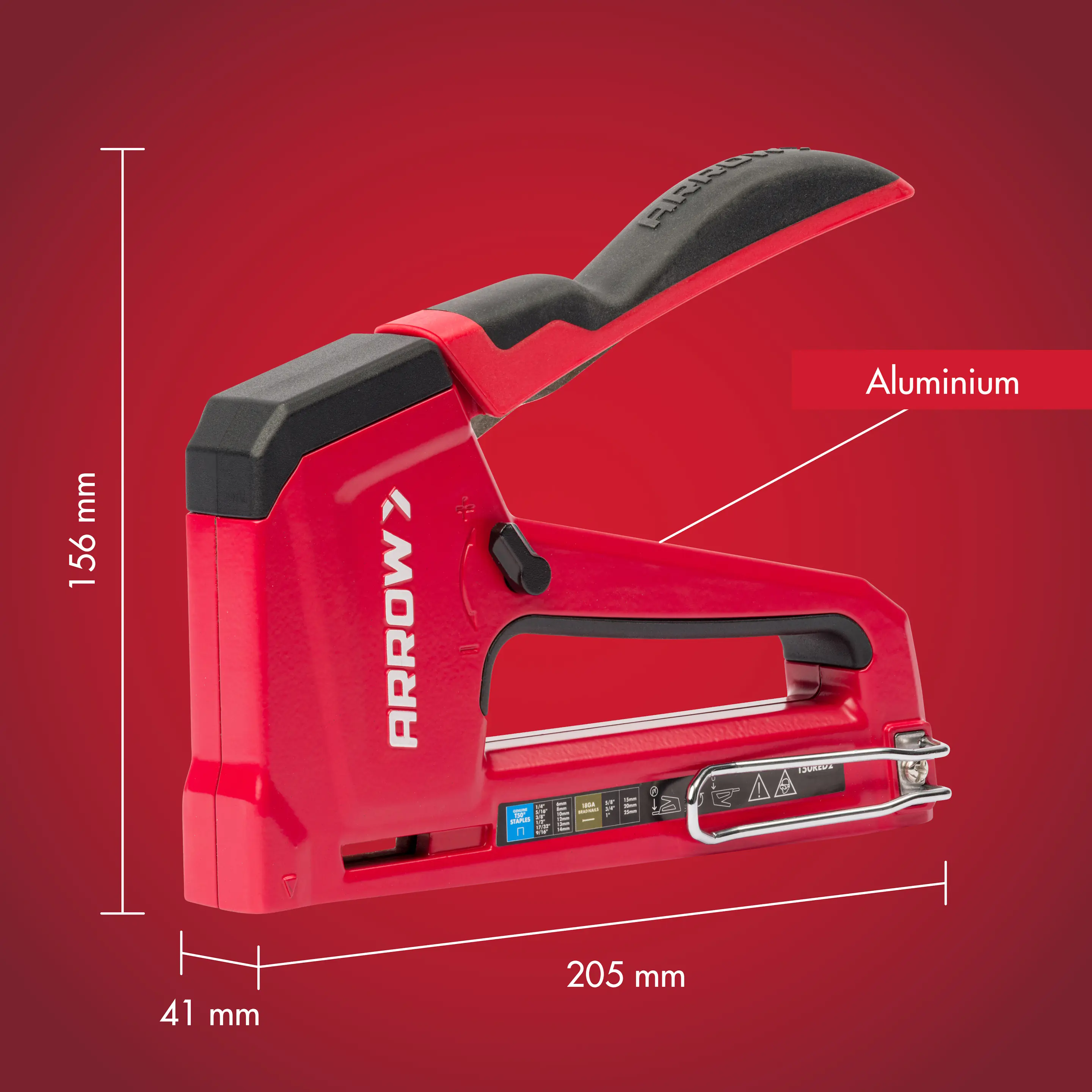 Arrow Handtacker T50 RED2 Profi für Flachdrahtklammern & Nägel