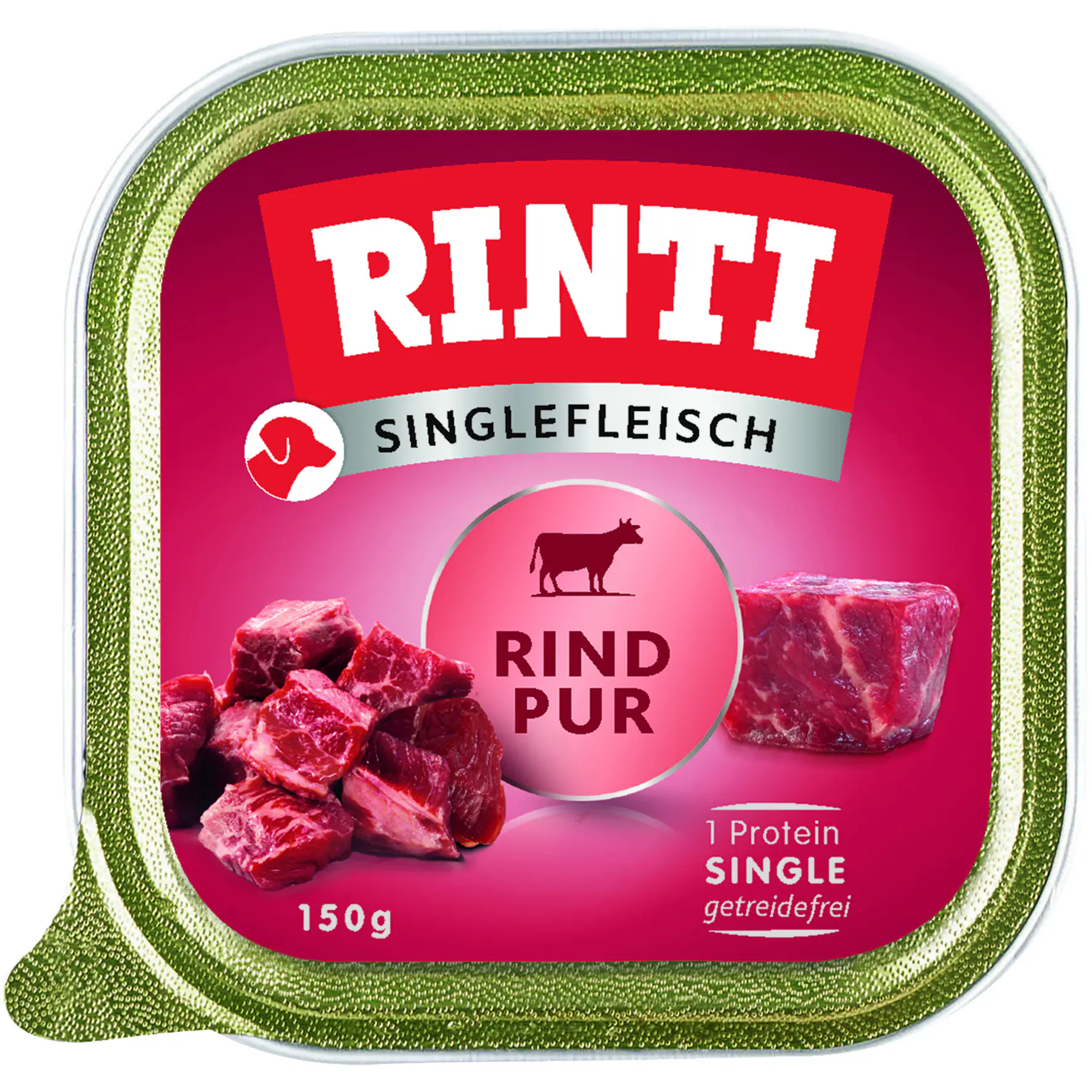 Rinti Singlefleisch Hundenassfutter Adult getreidefrei 150 g Rind