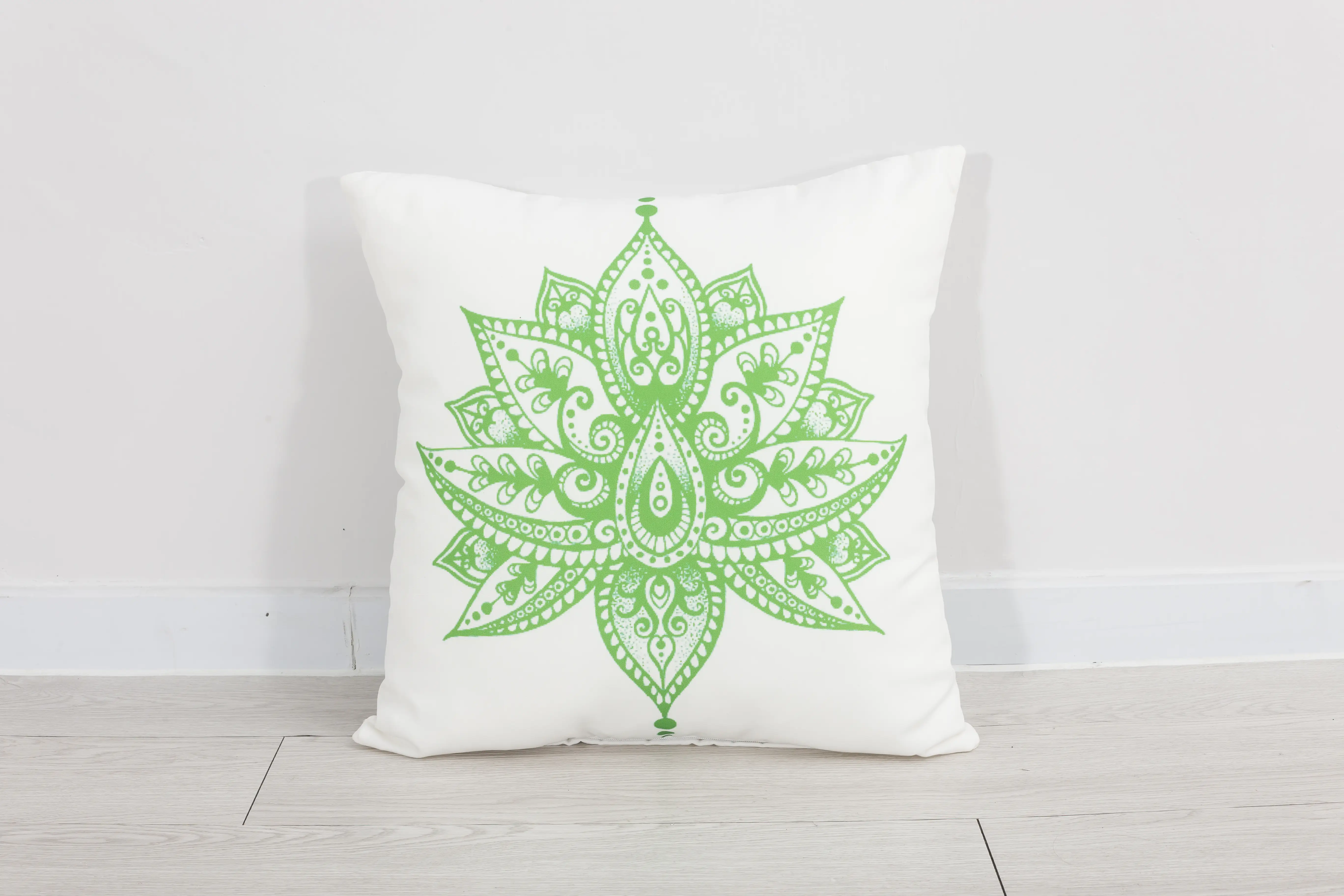 4333692070133_2 Primaster Wendekissen Namaste 45 x 45 cm, weiß-grün