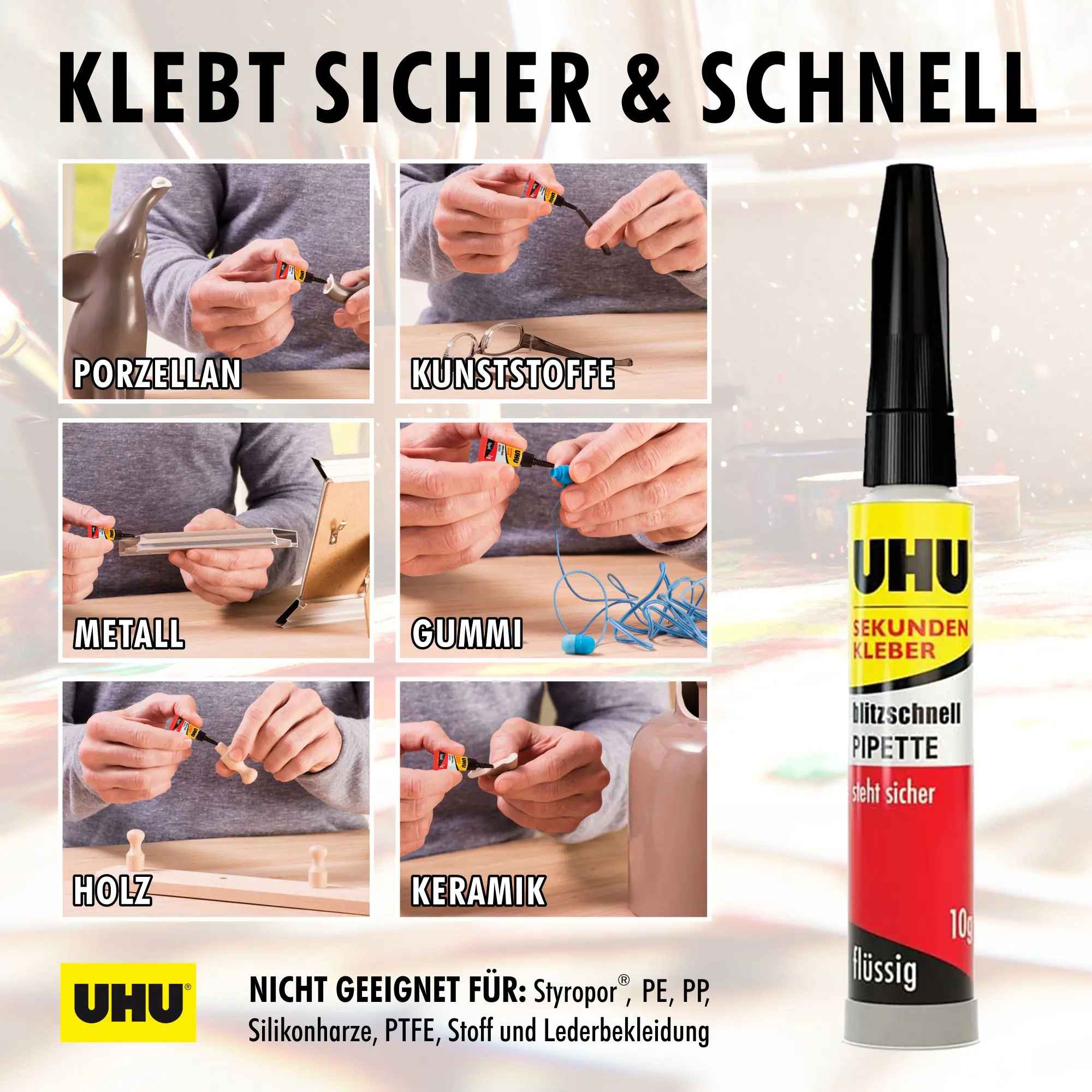 UHU Sekundenkleber blitzschnell Pipette Control 10 g
