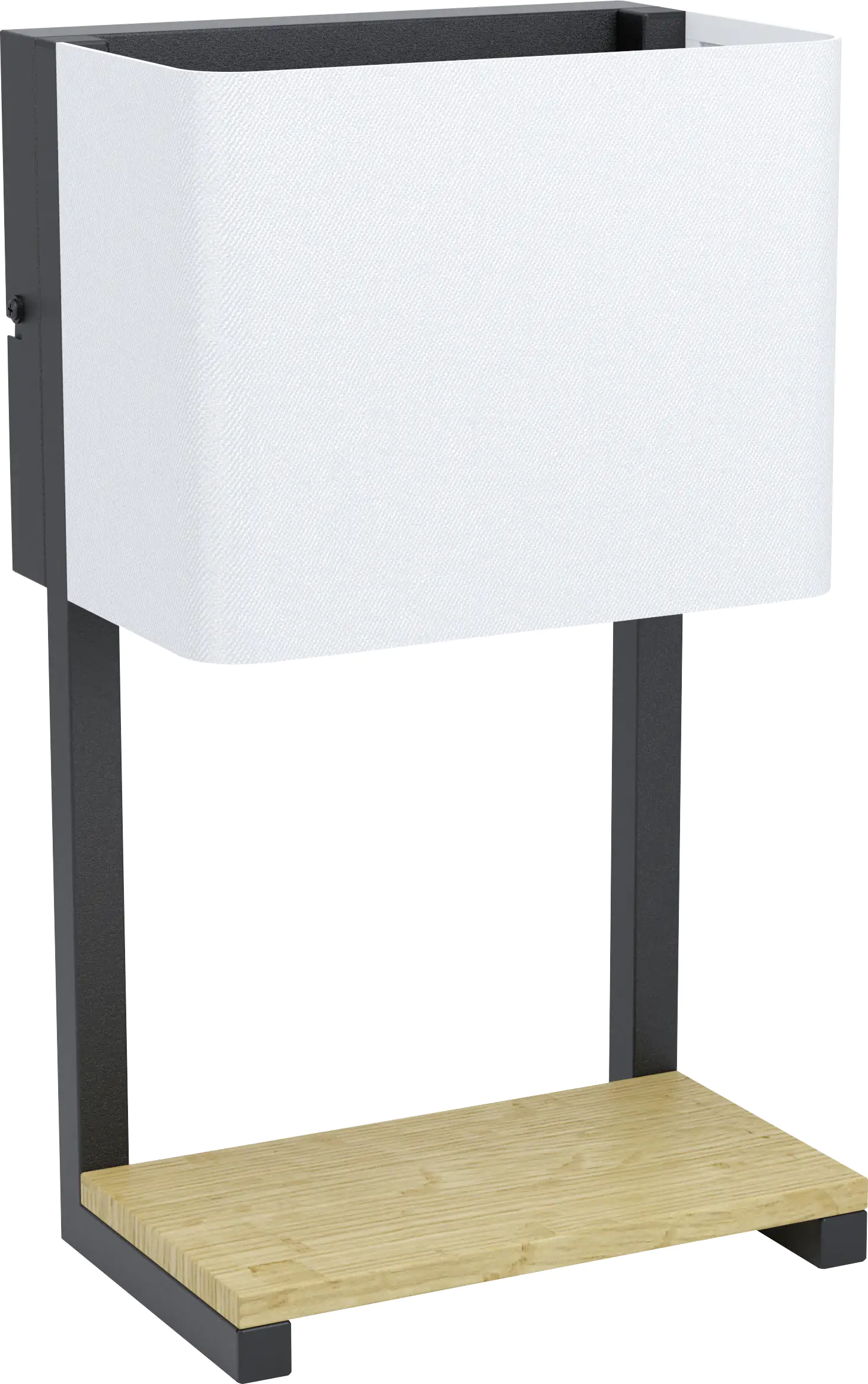 Eglo LED Wandleuchte Galdakao weiß-schwarz-natur 35 x 20 cm warmweiß