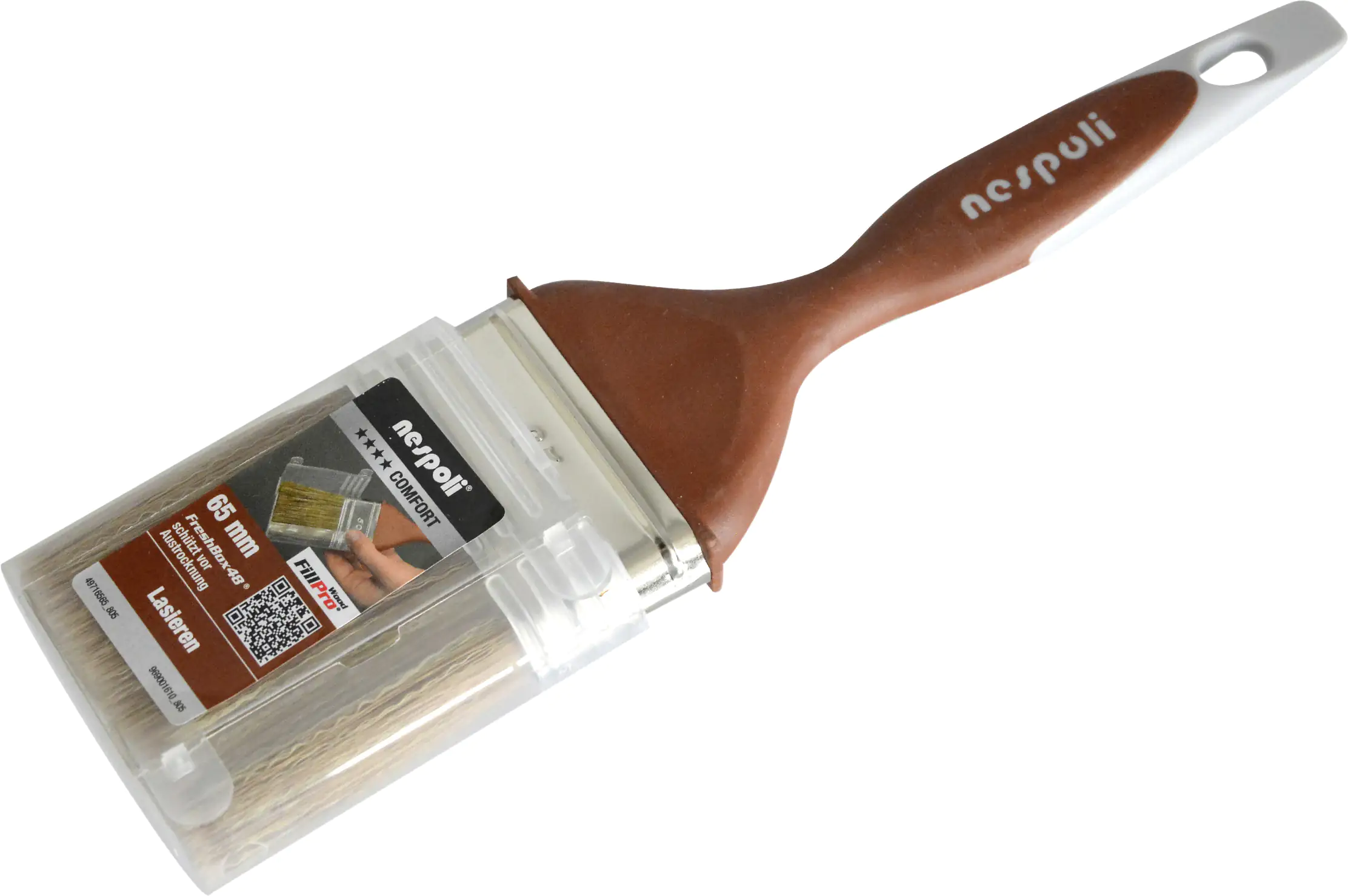 4001438151285 Nespoli FillPro® Wood Flachpinsel Lasuren AirTouch®-Griff 8. Stärke, 60 mm