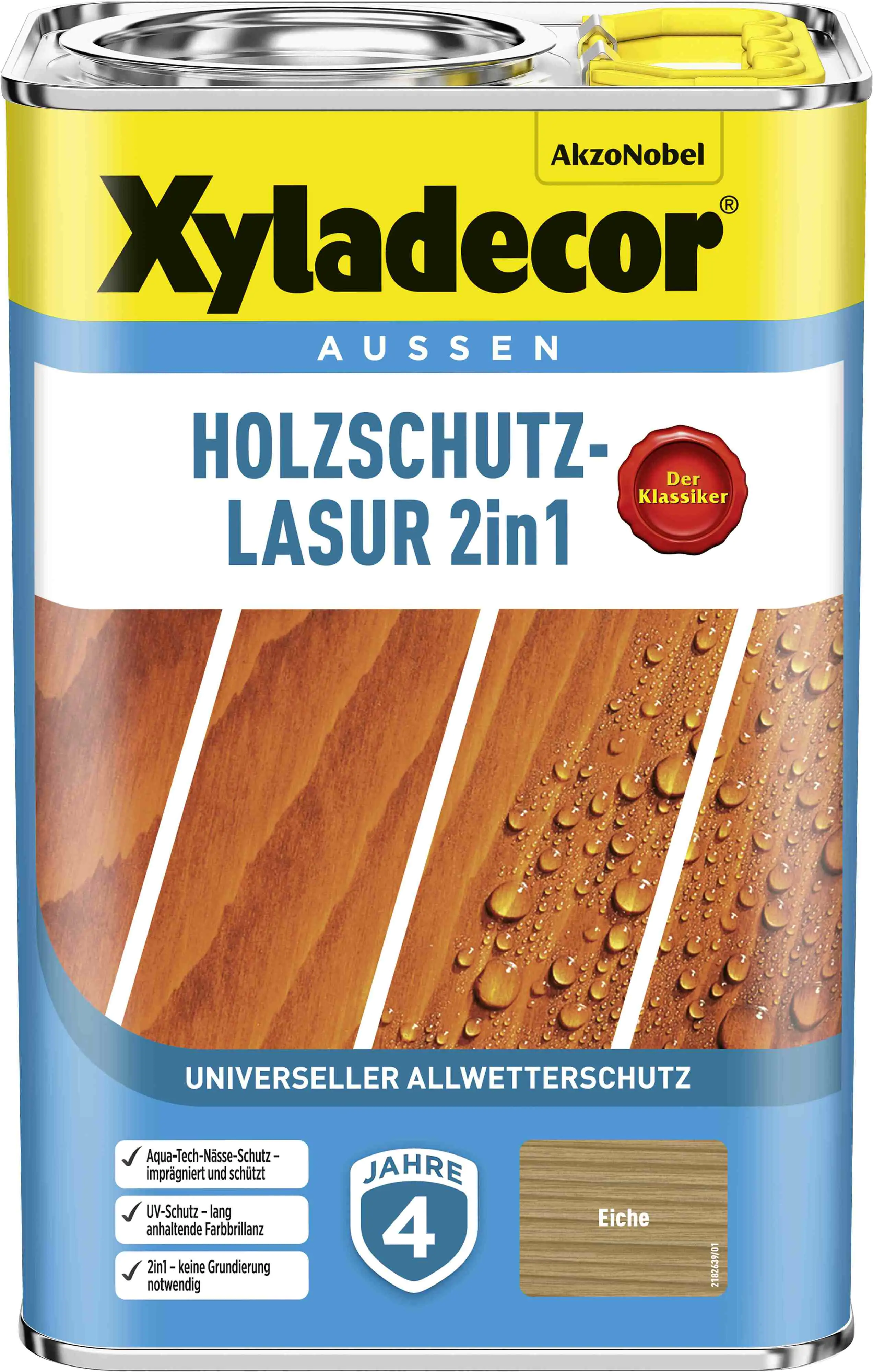 Xyladecor Holzschutz-Lasur 4 L eiche 2in1 Xyladecor Holzschutz-Lasur 4 L eiche 2in1