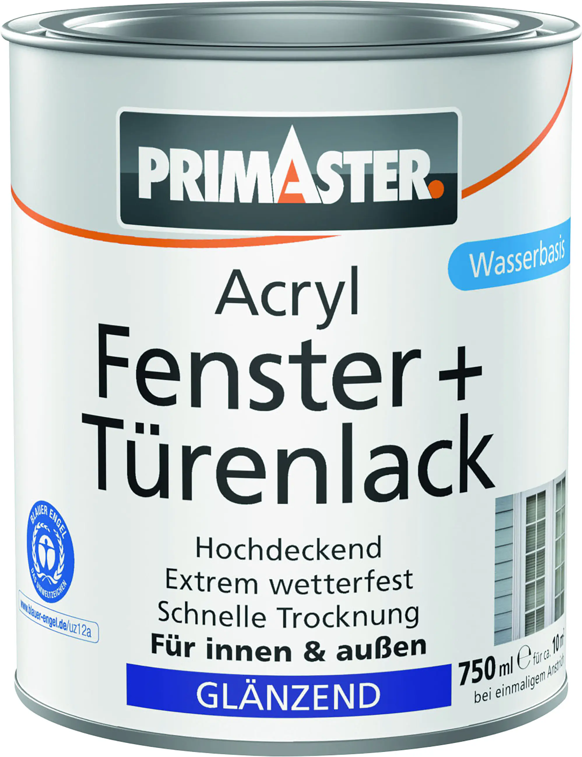 Primaster Acryl Fenster + Türenlack weiß glänzend 750 ml Primaster Acryl Fenster + Türenlack weiß glänzend 750 ml