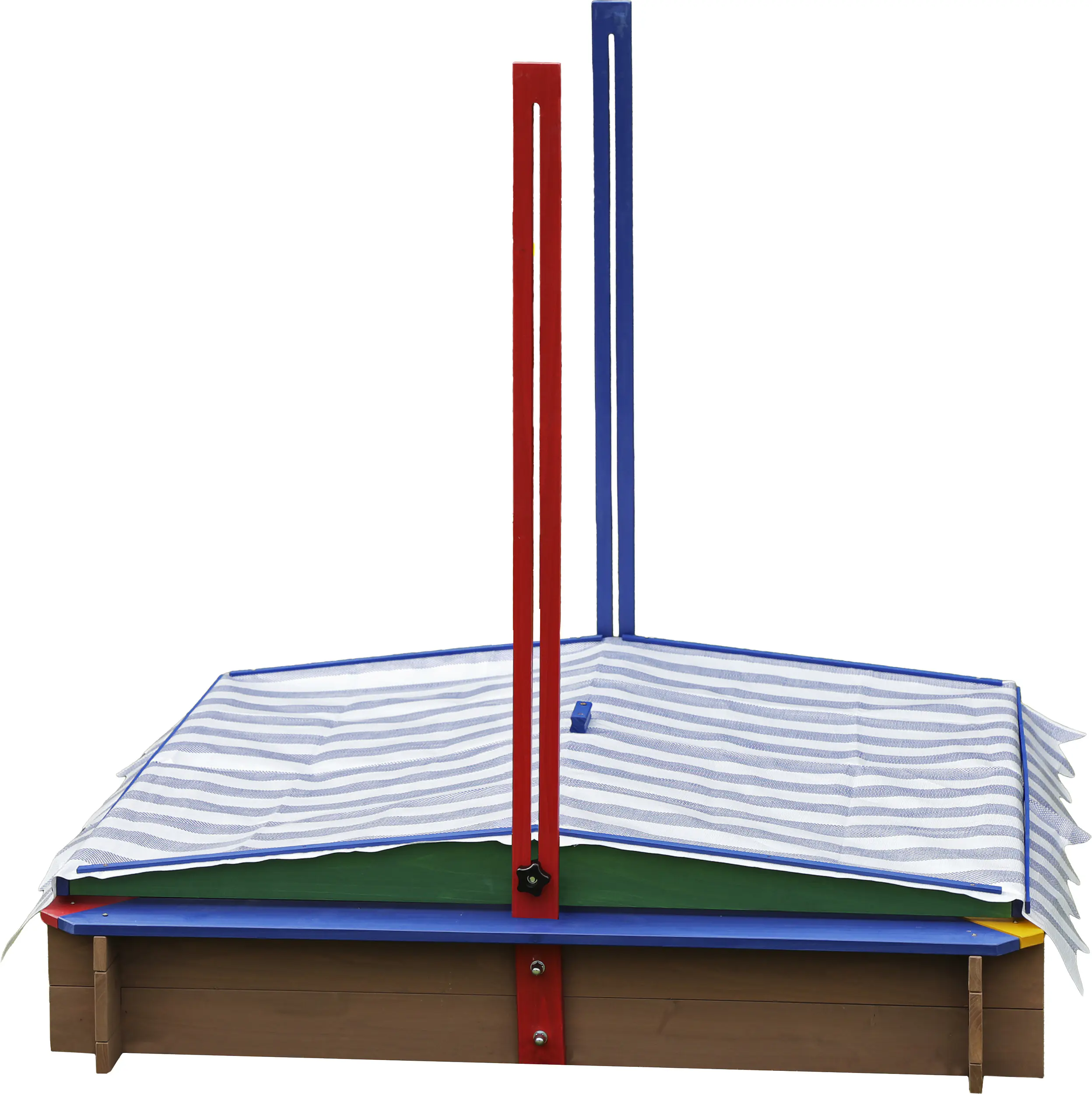 Dobar Sandkasten farbig mit Dach 111 x 111 cm