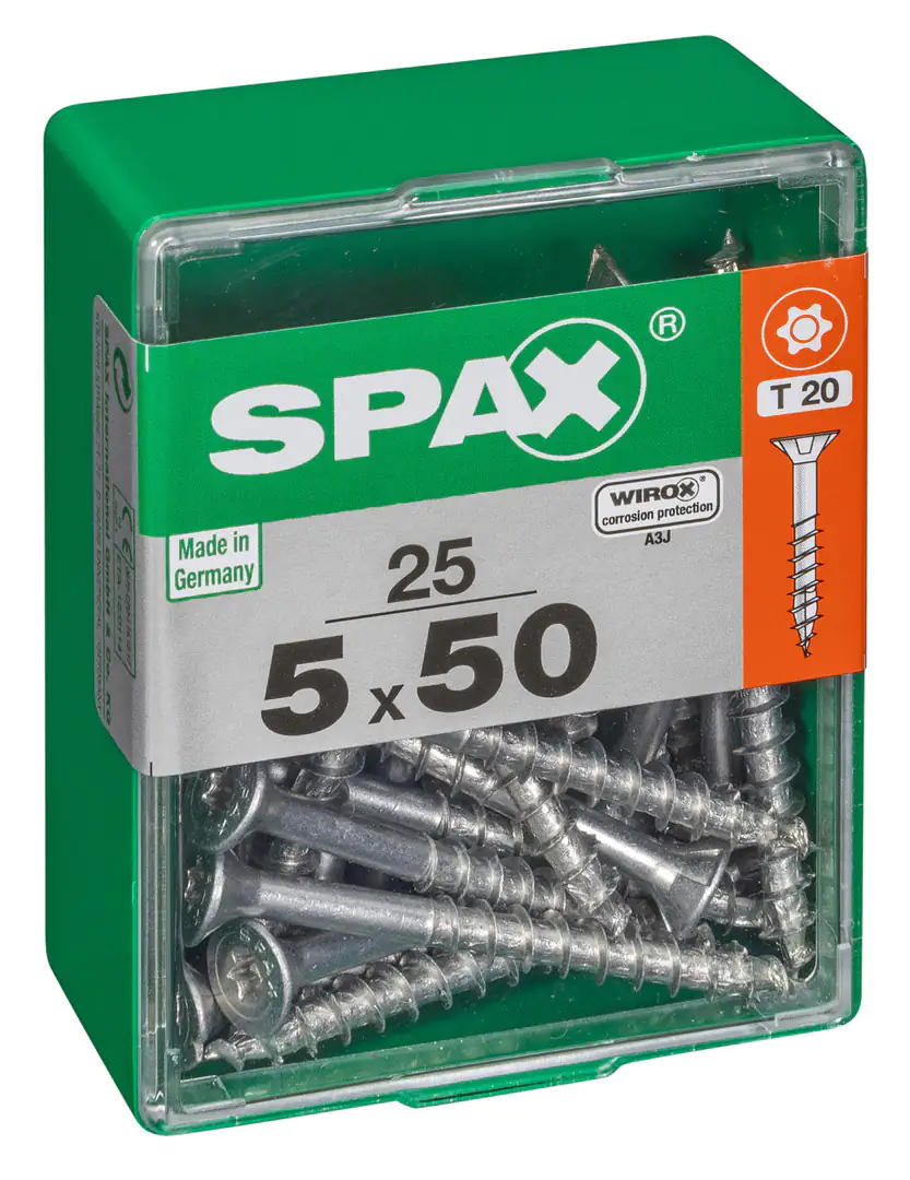 Spax Universalschrauben 5.0 x 50 mm TX 20 - 25 Stk. Spax Universalschrauben 5.0 x 50 mm TX 20 - 25 Stk.
