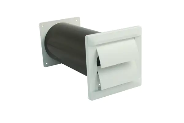 Marley Lüftungsteleskopkanal mit Verschlussklappe Ø 100 mm weiß