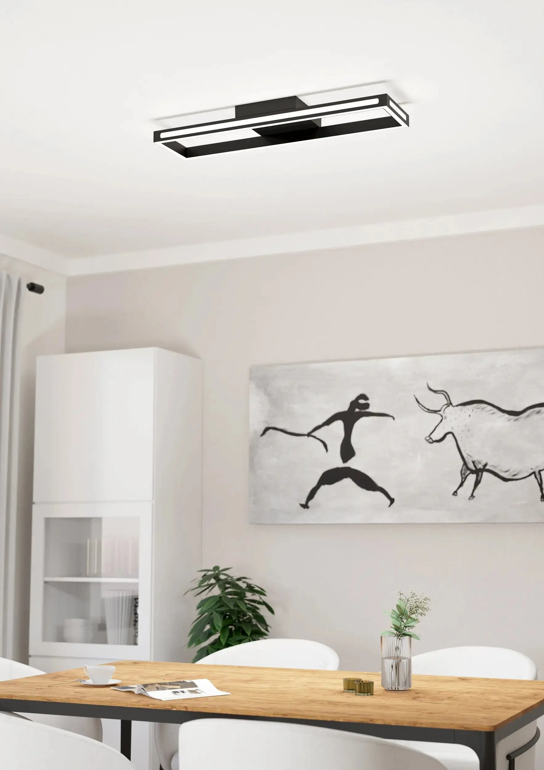 Eglo Connect LED Deckenleuchte Salvilanas-Z schwarz 77 x 20 cm