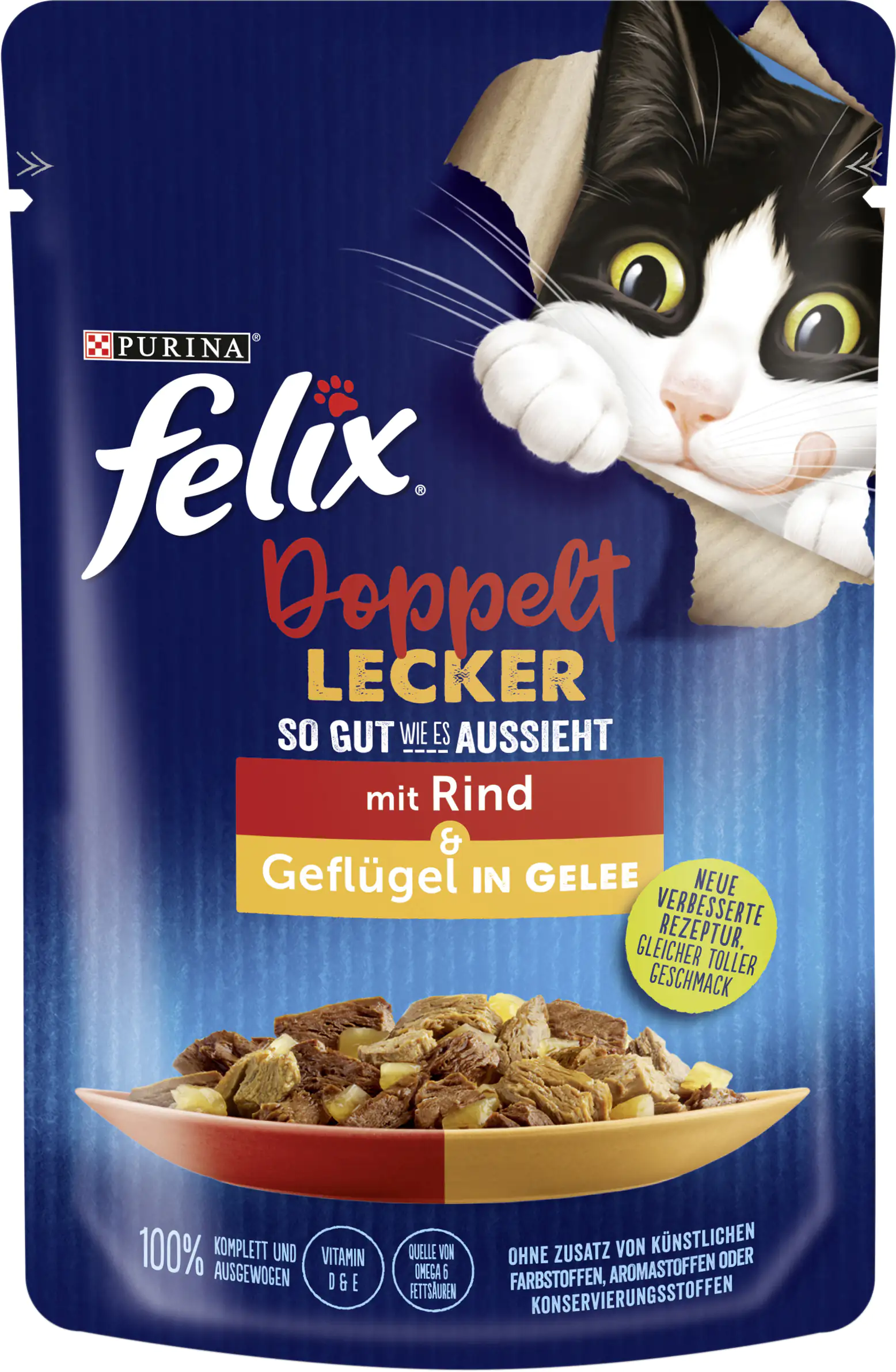 Felix So gut wie es aussieht Doppelt Lecker Rind und Geflügel 85 g