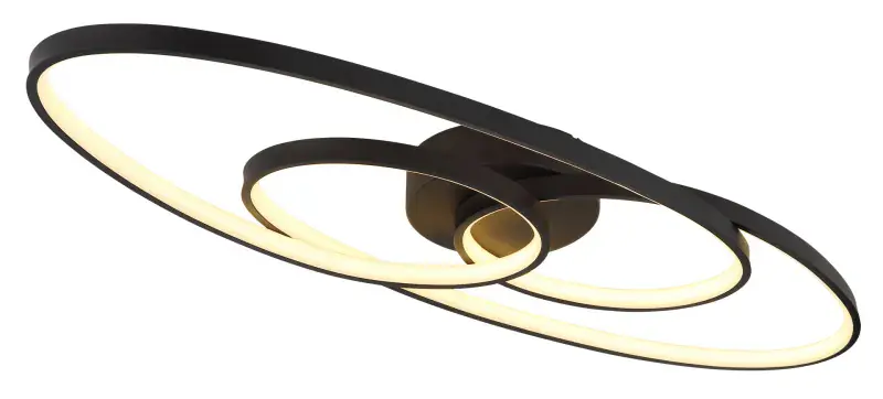 Globo Deckenleuchte Spira 85 x 30 cm L x B schwarz warmweiß