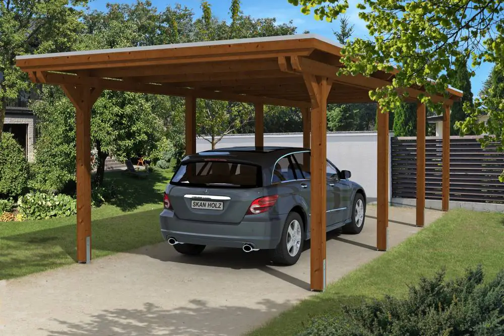 SKAN HOLZ Carport Emsland 354 x 846 cm mit Aluminiumdach SKAN HOLZ Carport Emsland 354 x 846 cm mit Aluminiumdach