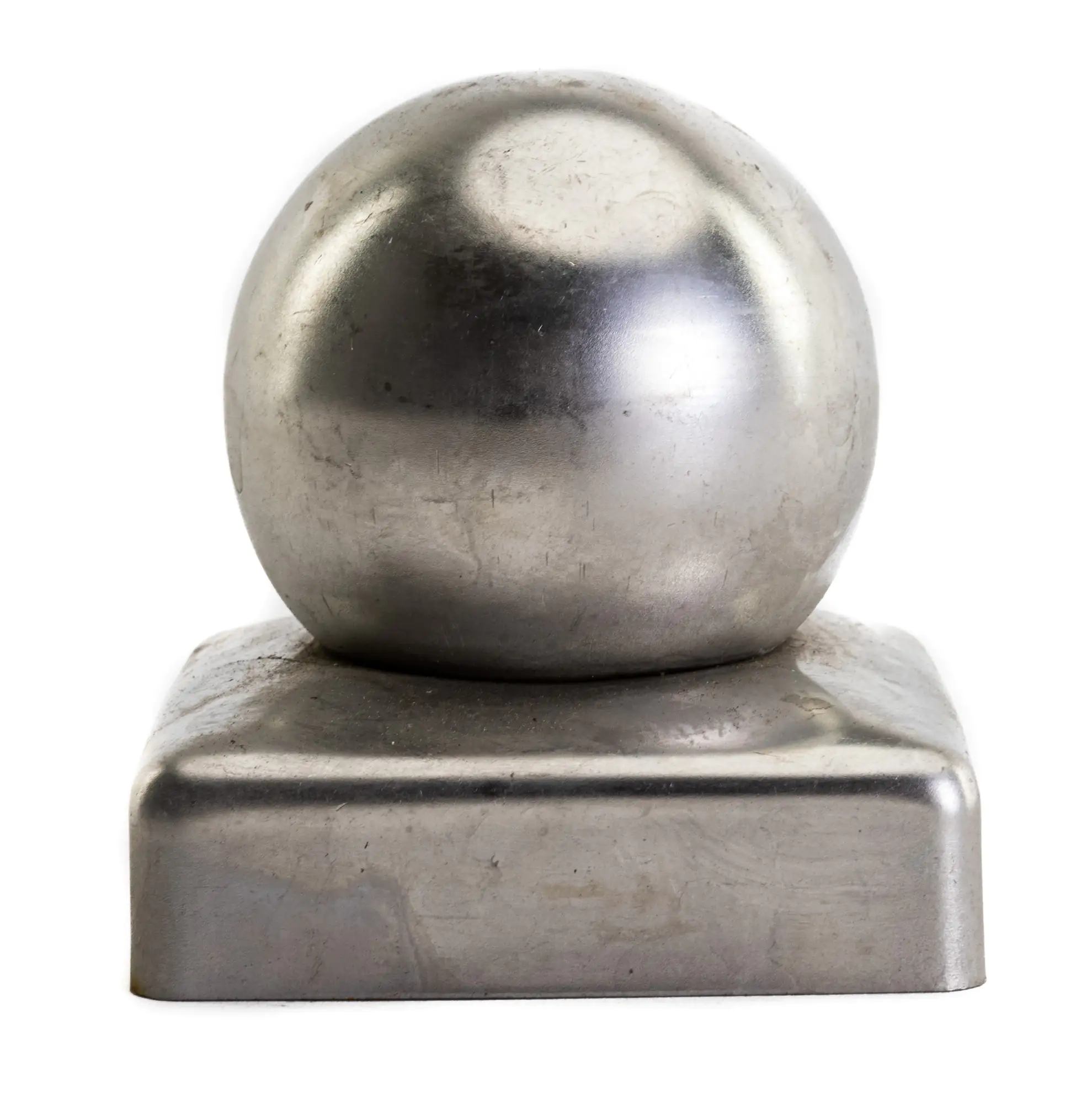 TrendLine Pfostenkappe Edelstahl mit Kugel 70 x 70 mm