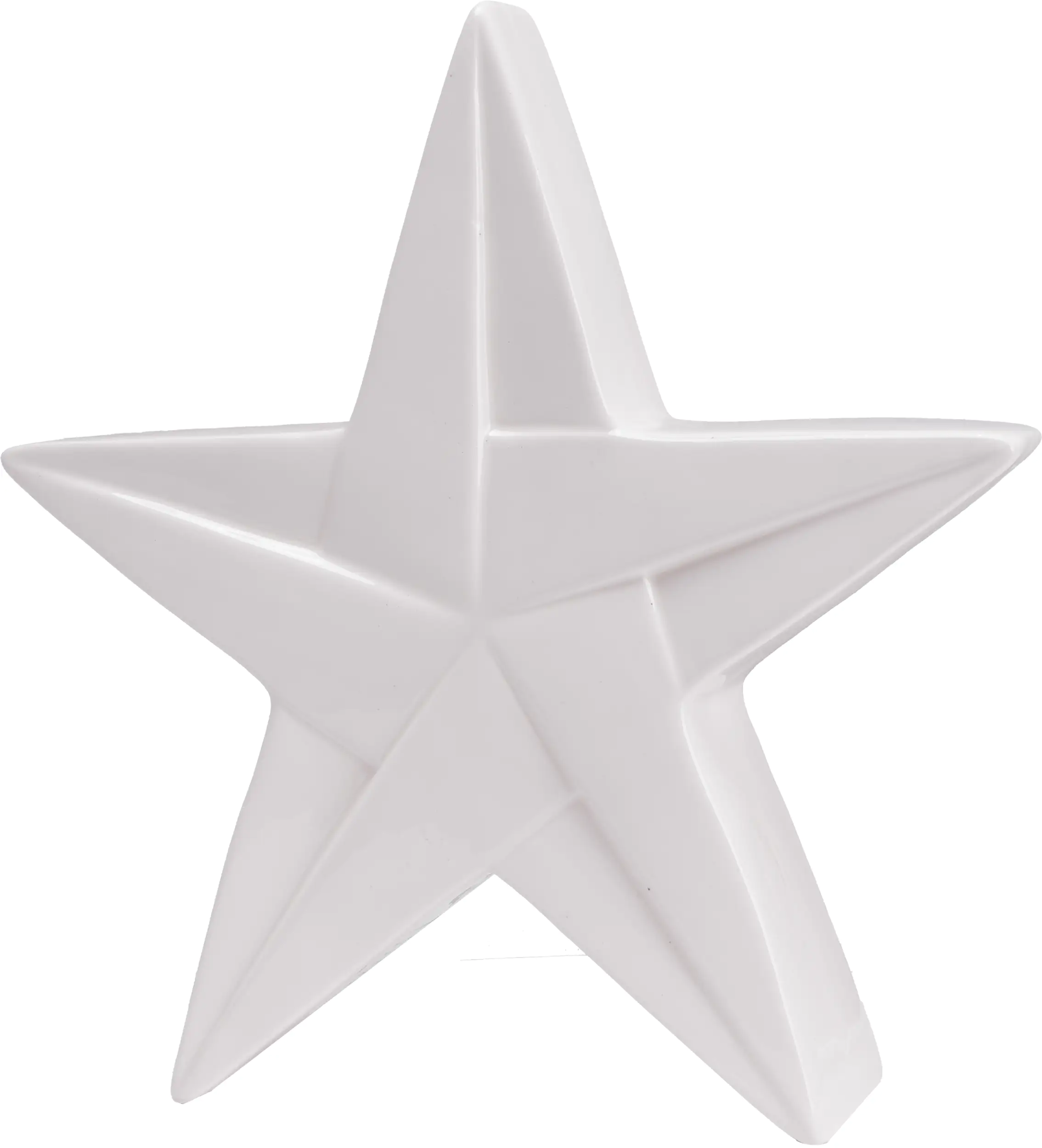 TrendLine Dekofigur Keramik Stern 24 x 24 cm weiß