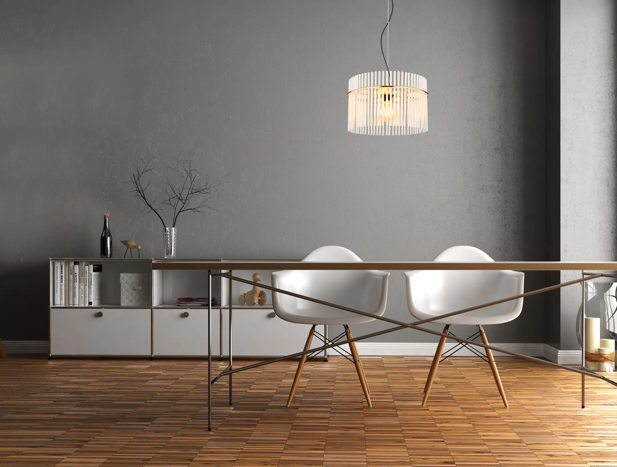 Globo Deckenleuchte Gorley gold opal 40 x 125 cm E27