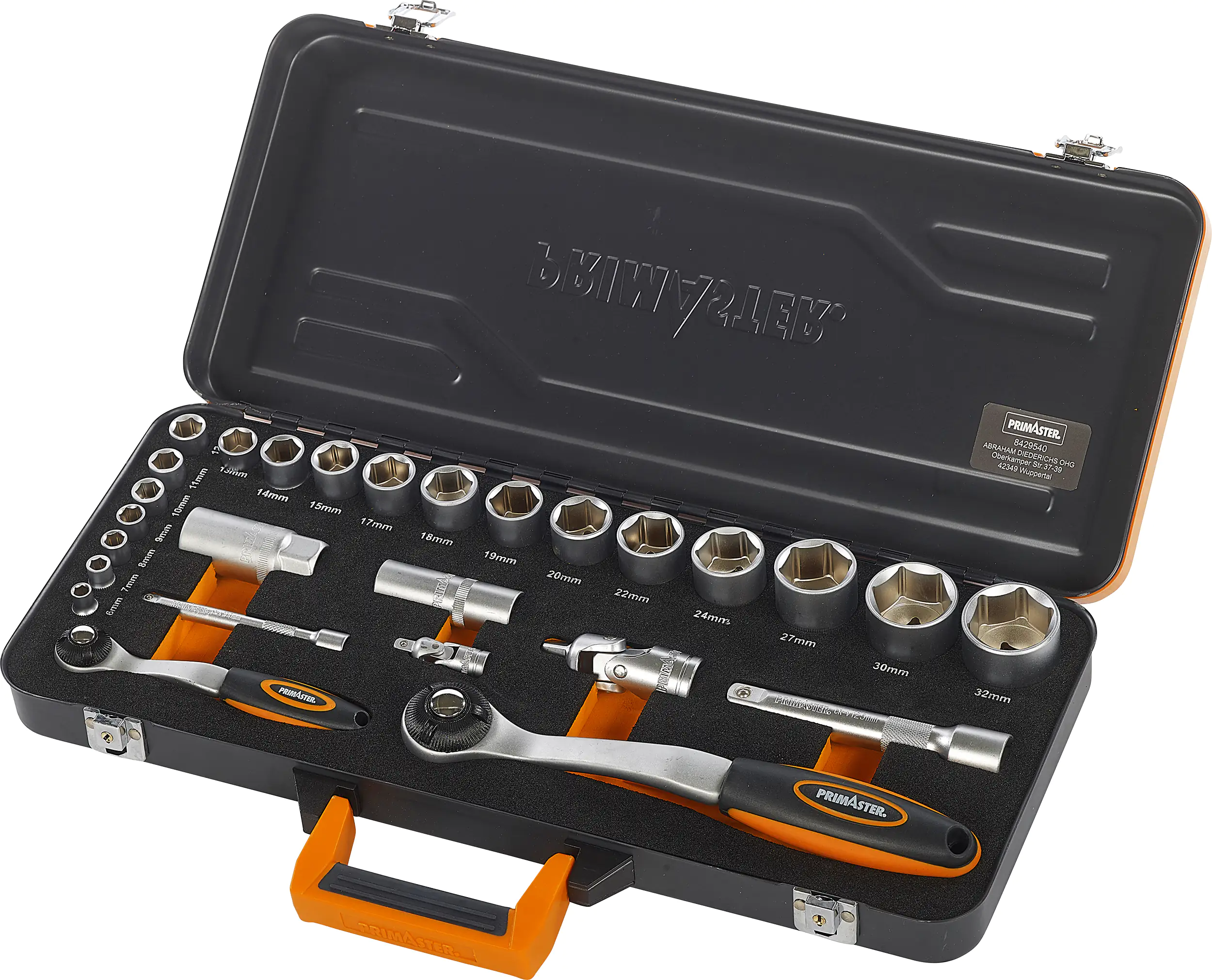 4004646226950_01 Primaster Mechaniker-Steckschlüssel-Set ST27 27-teilig 1/4" & 1/2"