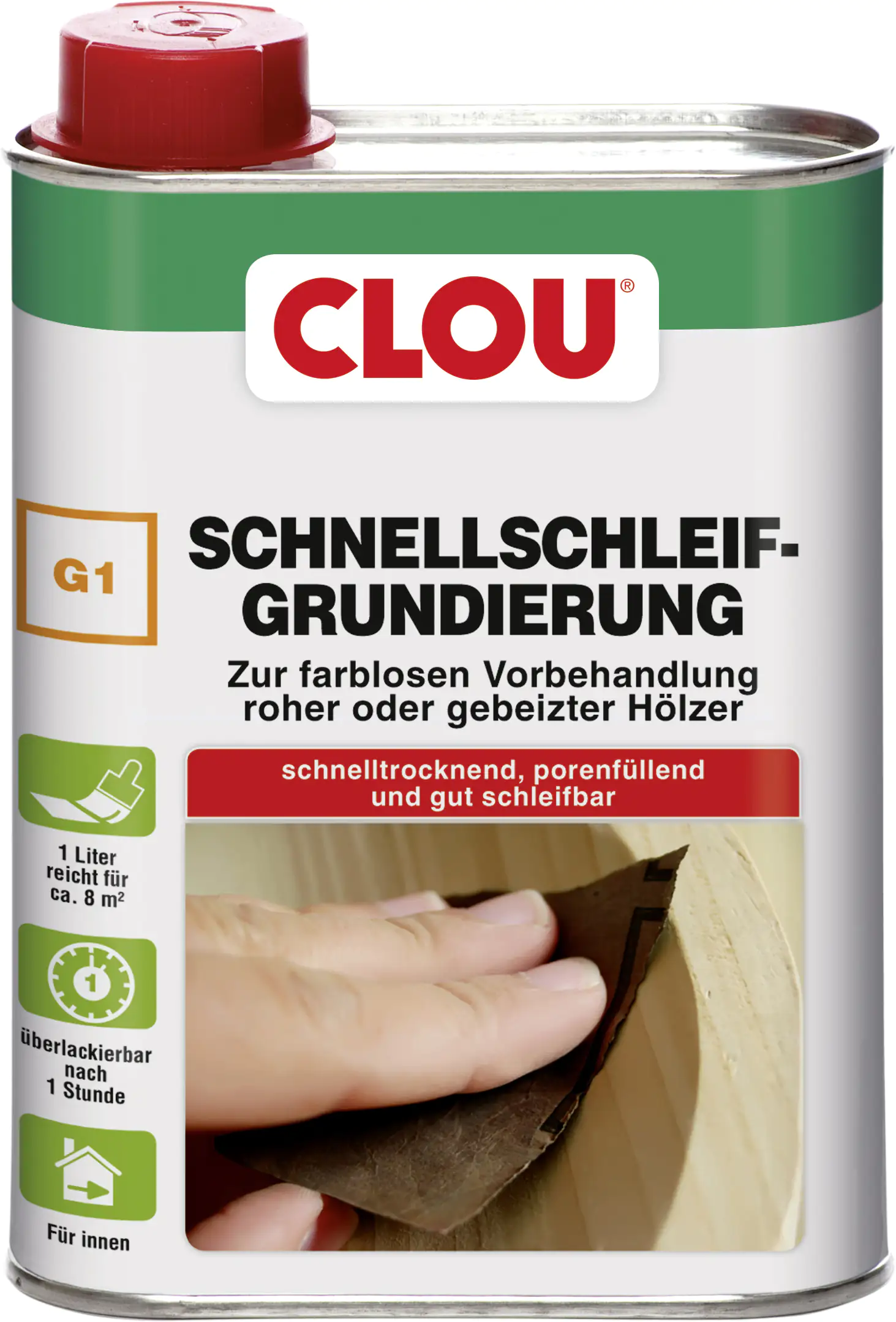 4007141034648 Clou Schnellschleif Grundierung G1 250 ml