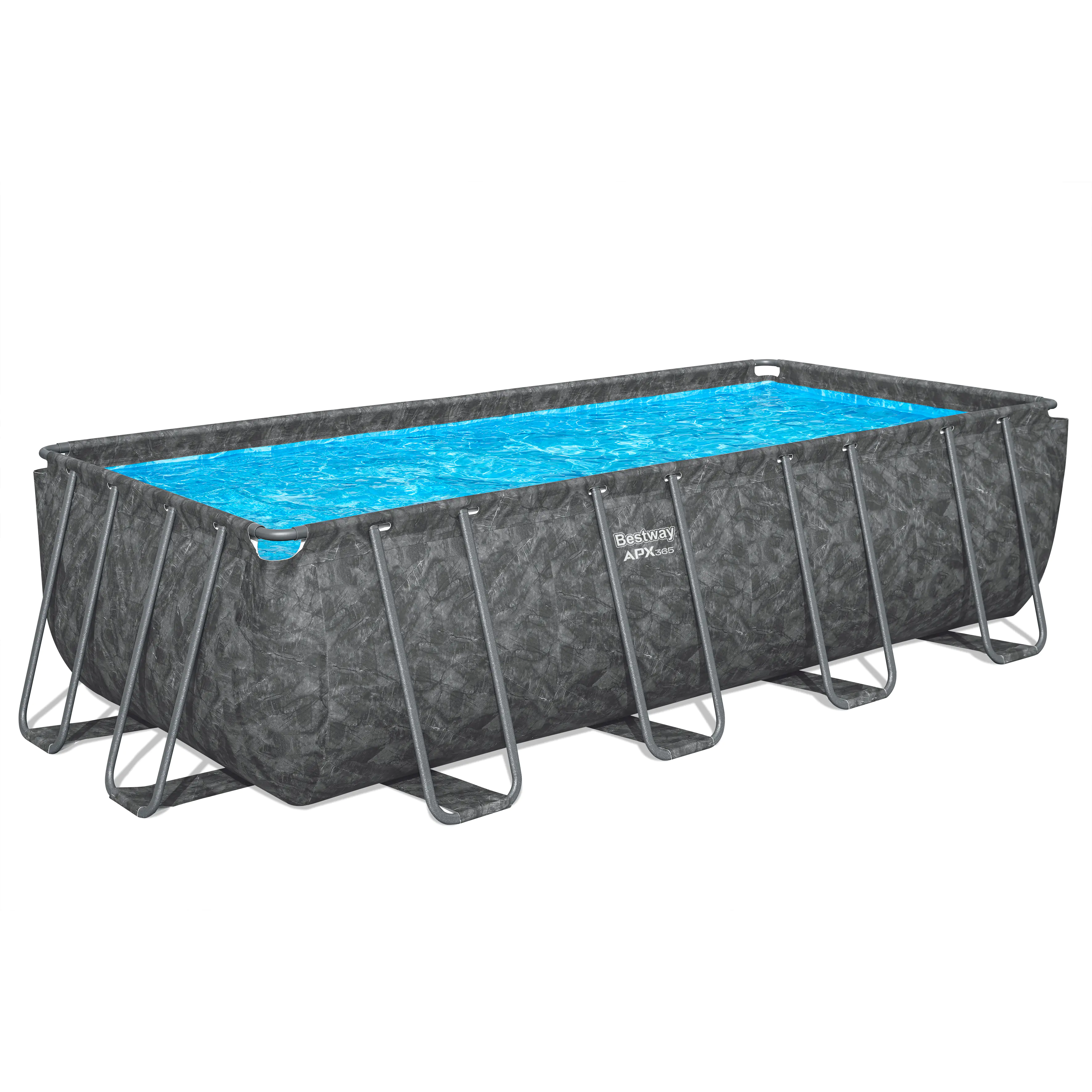 Bestway Winterfestes Frame Pool APX365 Komplett-Set mit Sandfilteranlage 549 x 274 x 132 cm marmor-optik eckig Bestway Winterfestes Frame Pool APX365 Komplett-Set mit Sandfilteranlage 549 x 274 x 132 cm marmor-optik eckig