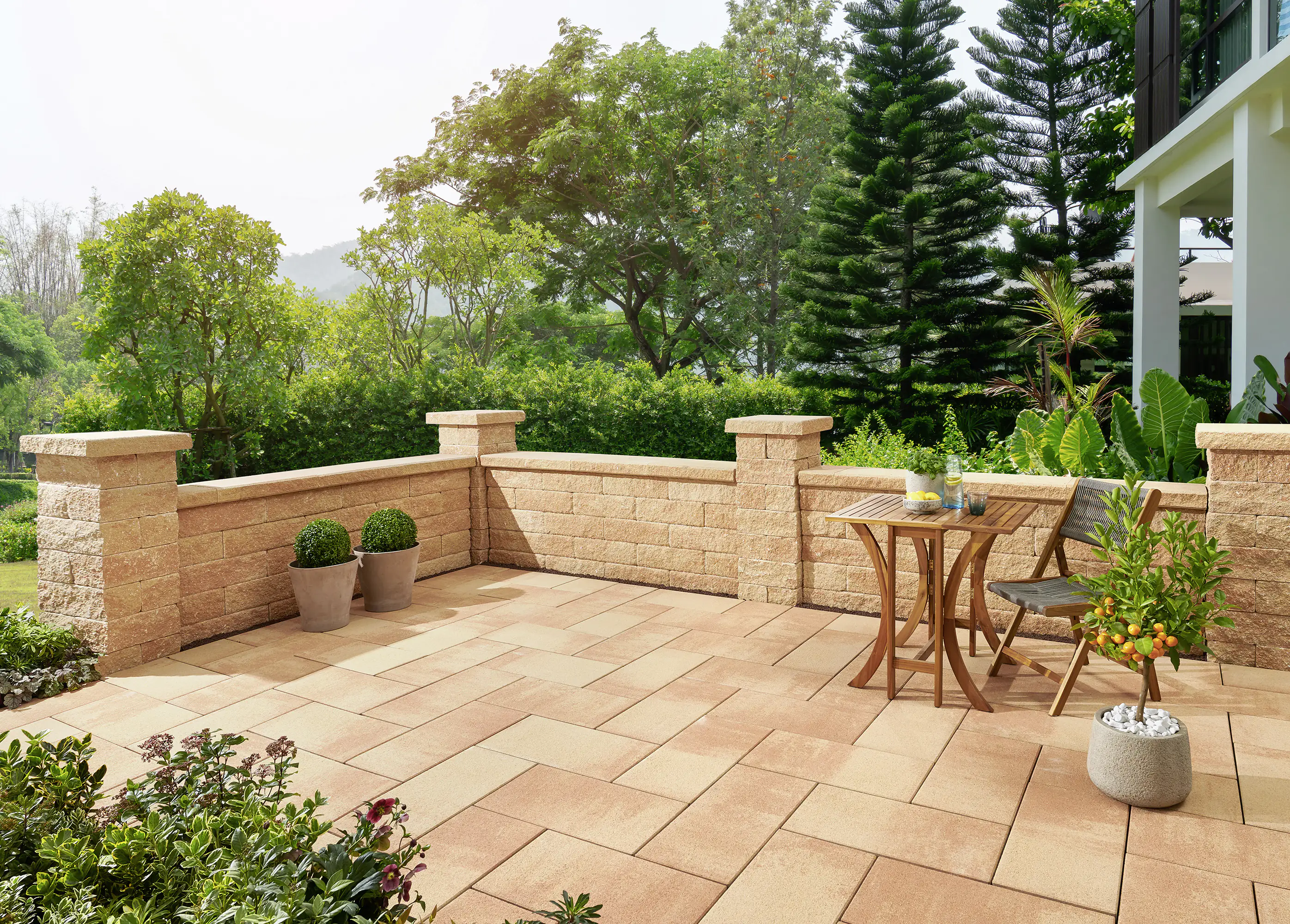 Kann Bruchsteinmauer Pfeilerelement 37,2x18,6x15 cm sandstein