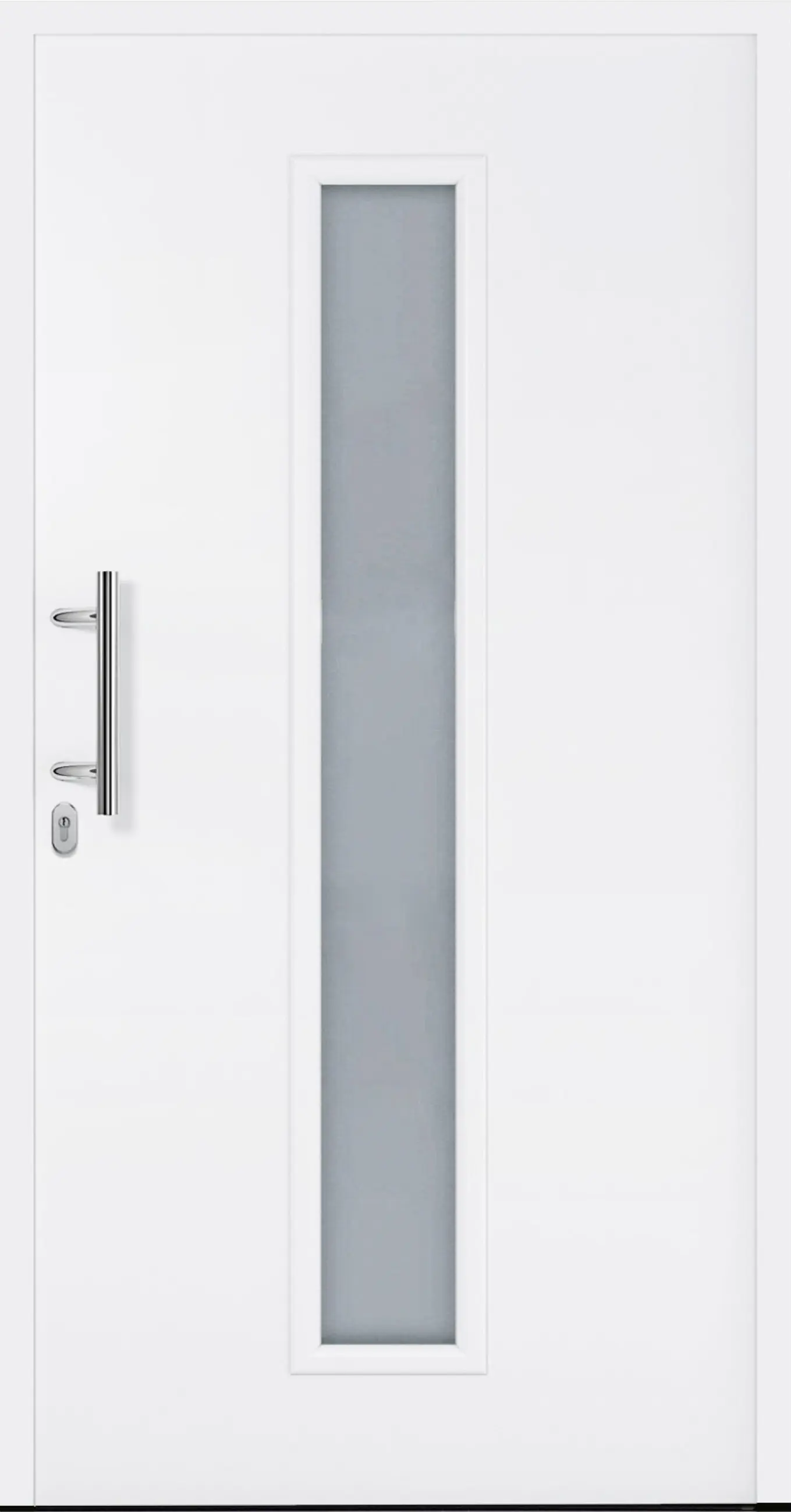 Haustür Noblesse weiß DIN links 100 x 210 cm weiß