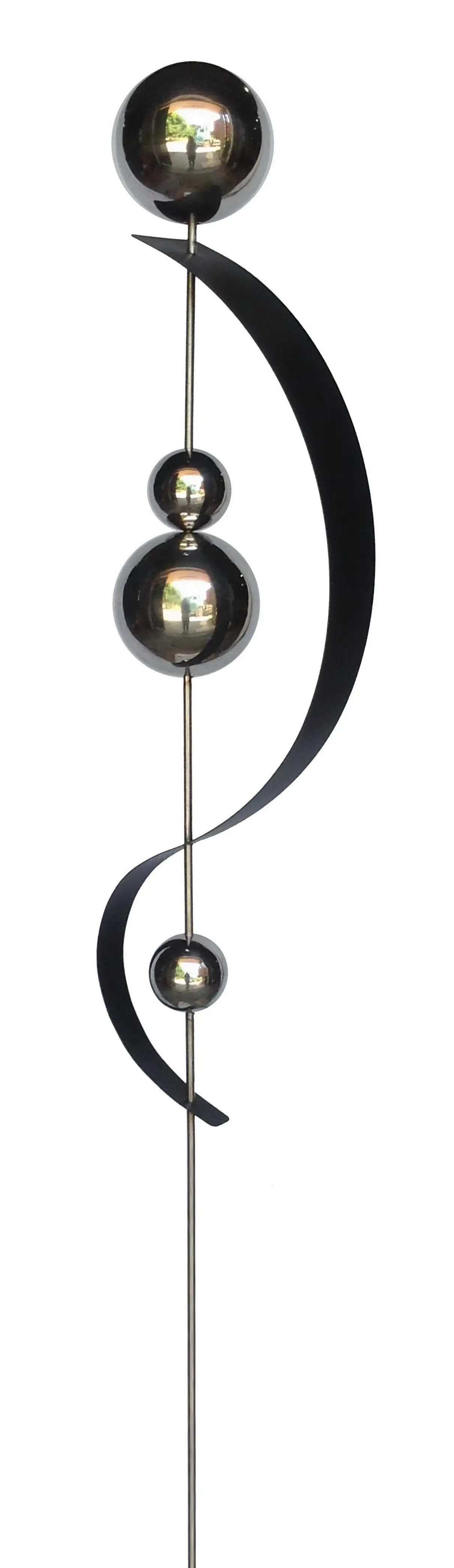 TrendLine Gartenstecker Kugel Metall 21 x 150 cm silber 