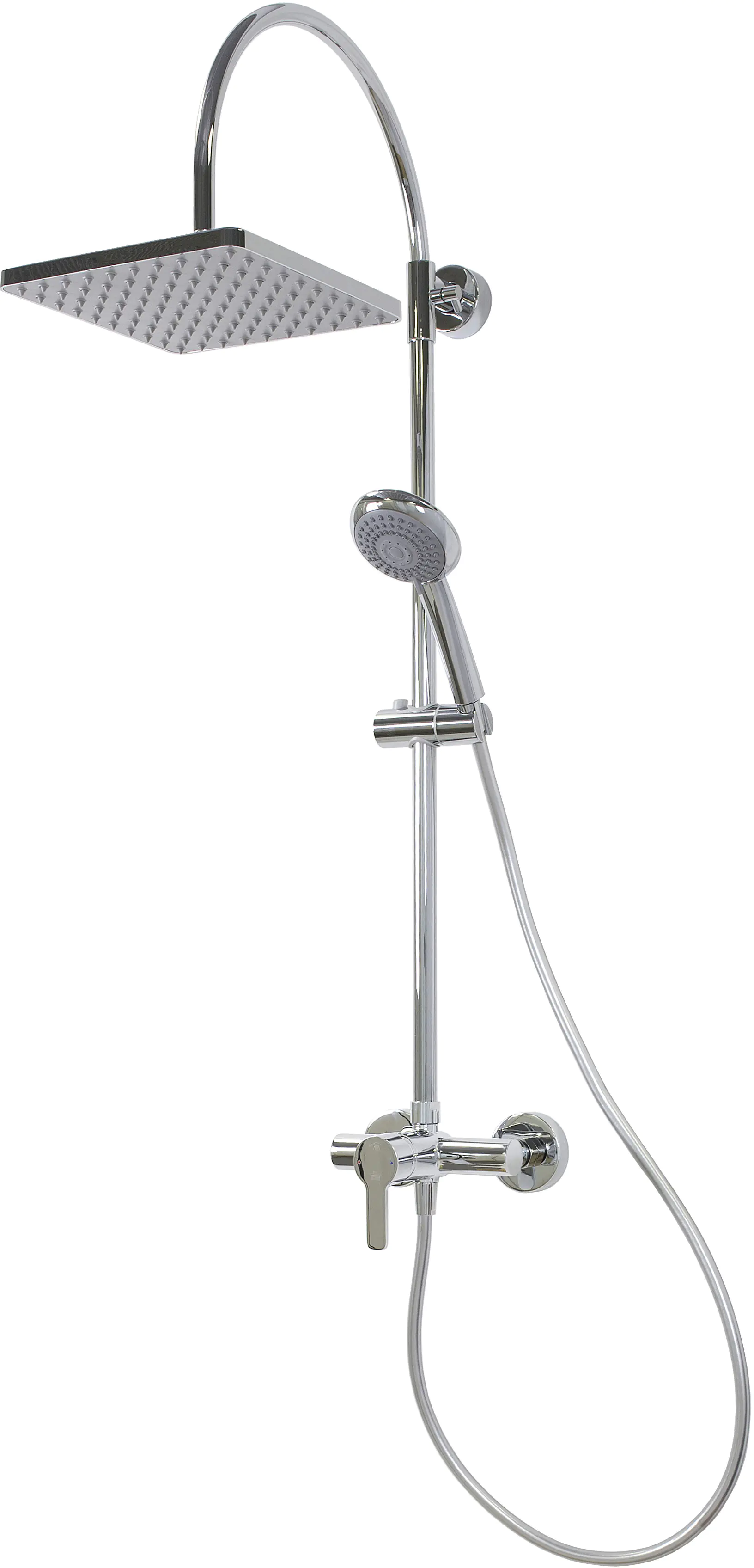 Breuer Duschsäule Aquamaxx 200 Einhebelm. Einhebelmischer, verchromt, Kopfbrause eckig