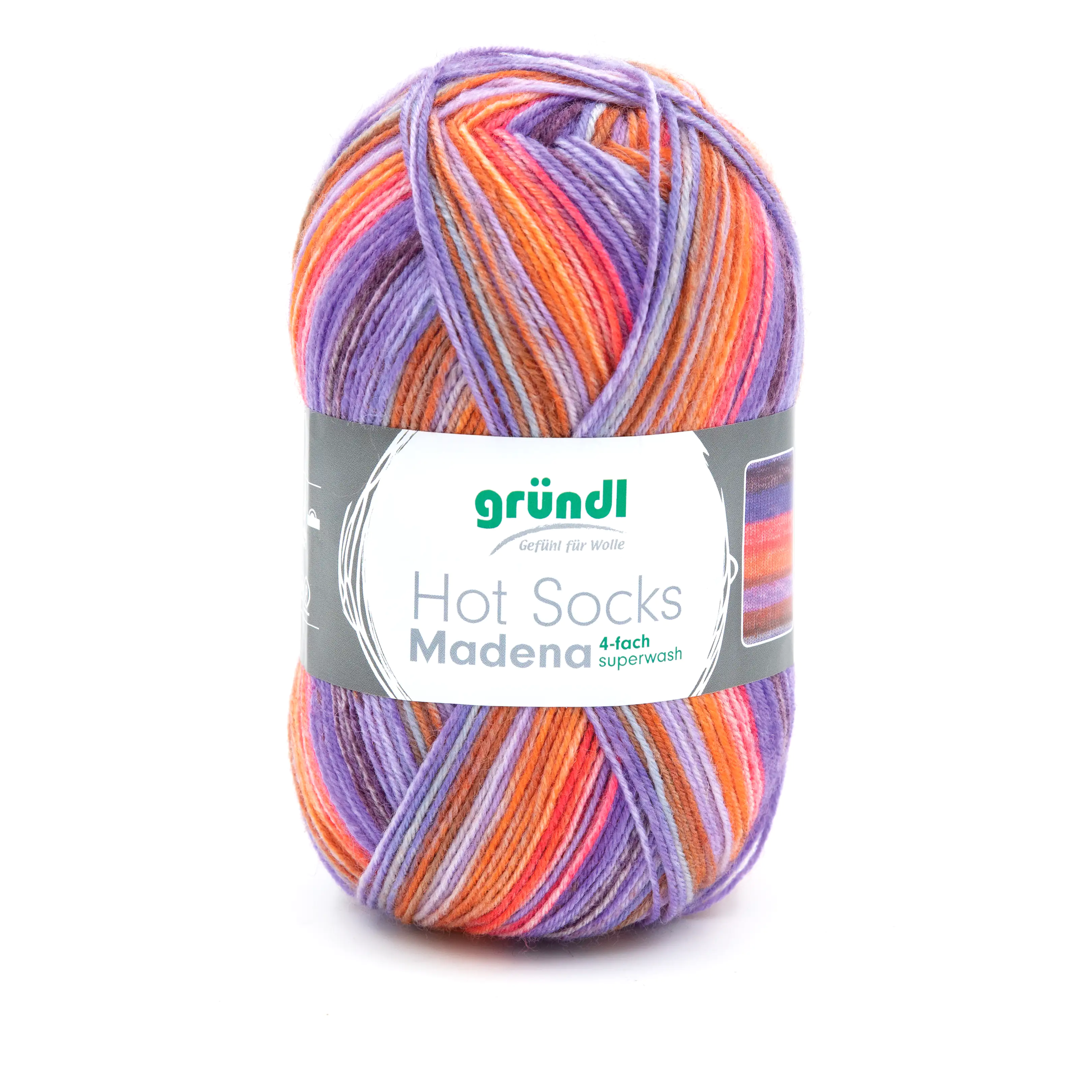 Gründl Wolle Hot Socks Madena 4-fach 100 g tutti-frutti-mix